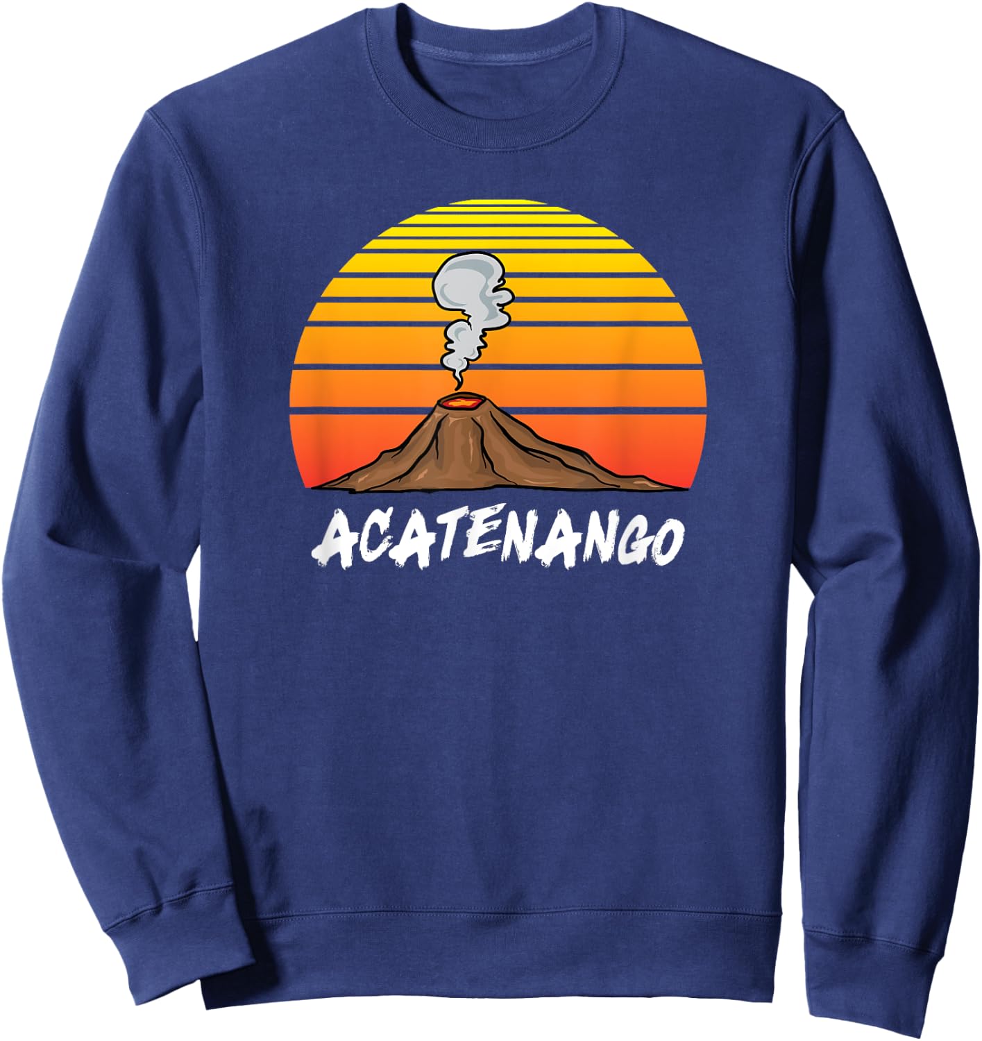 Guatemalan Souvenir Chapin Gift Guatemala Acatenango Volcano Sweatshirt - Sweatshirt | Navy