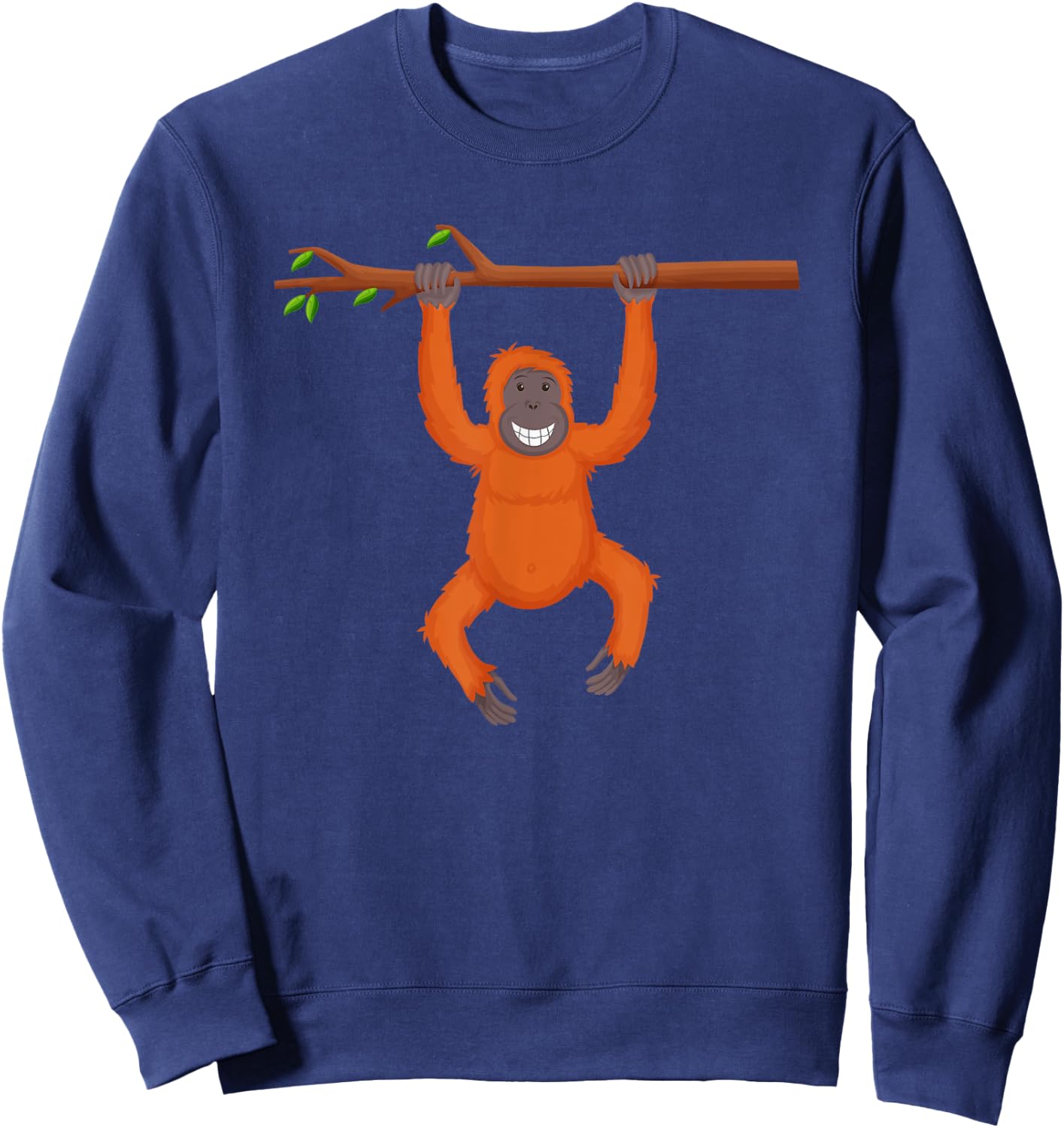 Cool Orangutan Art Women Kids Orangutan Apes Lover Sweatshirt - Sweatshirt | Navy