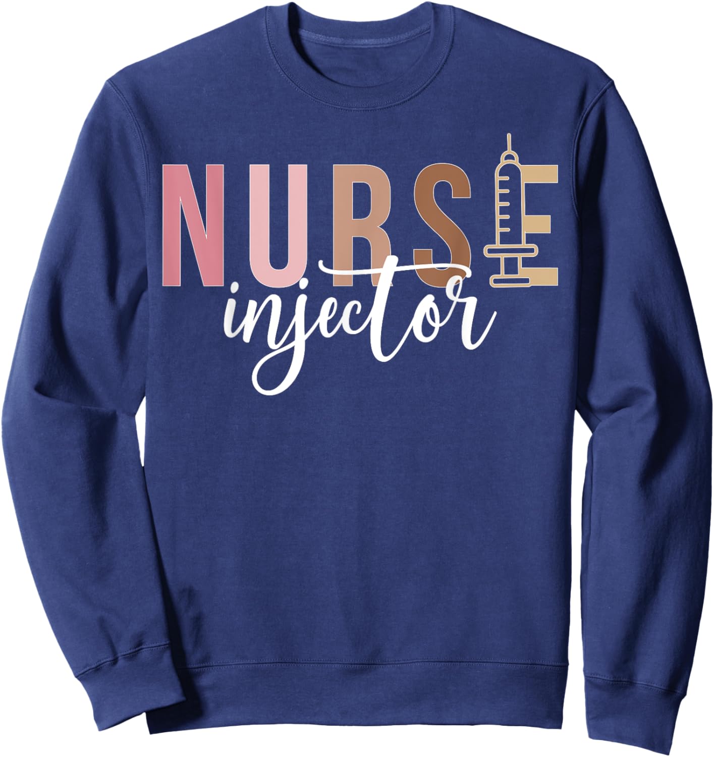 Boho Nurse Injector Aesthetic Nurse Injector Sweatshirt - Sweatshirt | Navy