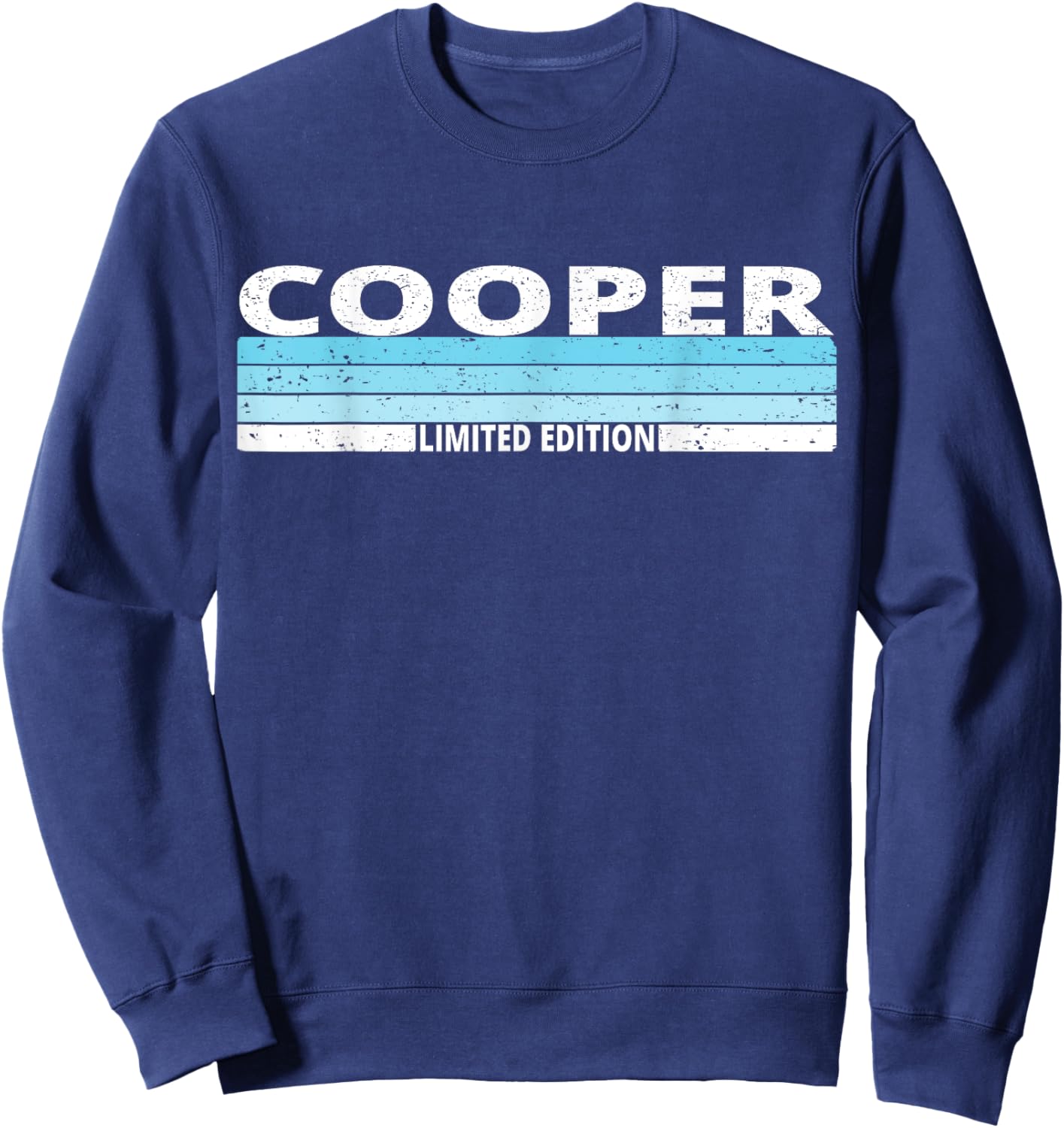 Cooper Surname Birthday Family Reunion 80s 90s Blue Sunset Sweatshirt - Sweatshirt | Navy