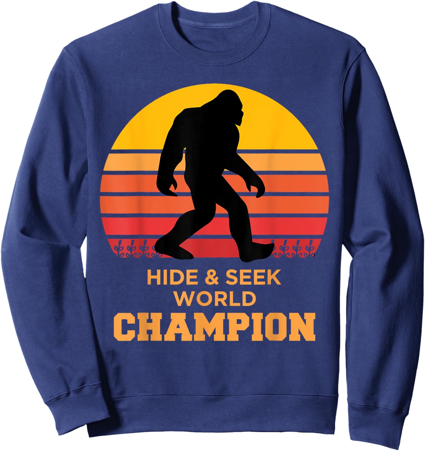 Big Foot T Shirt & Men Hide & Seek World Champion Sweatshirt - Sweatshirt | Navy