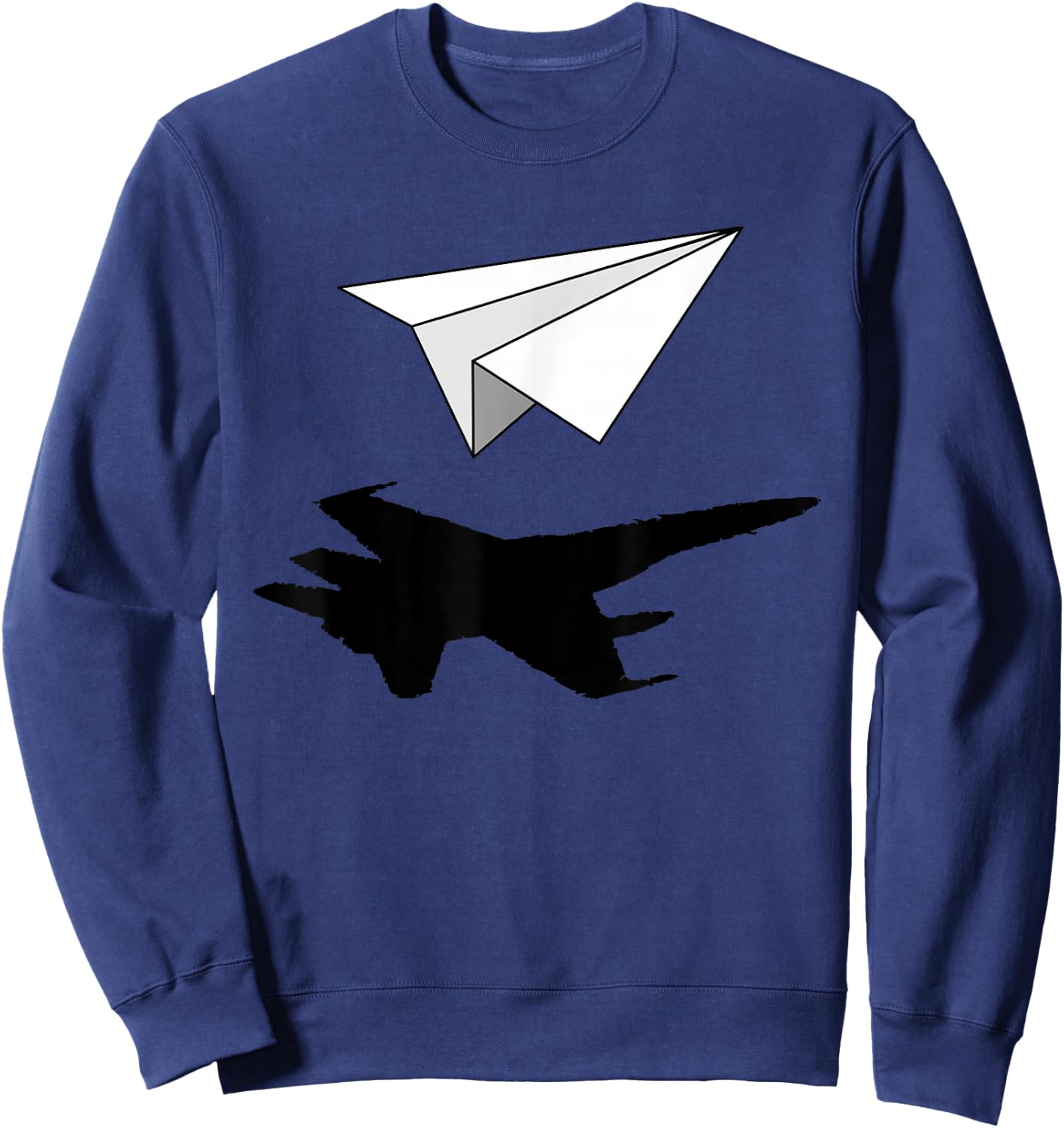 Aeronautical Engineer Paper Airplane Sweatshirt - Sweatshirt | Navy