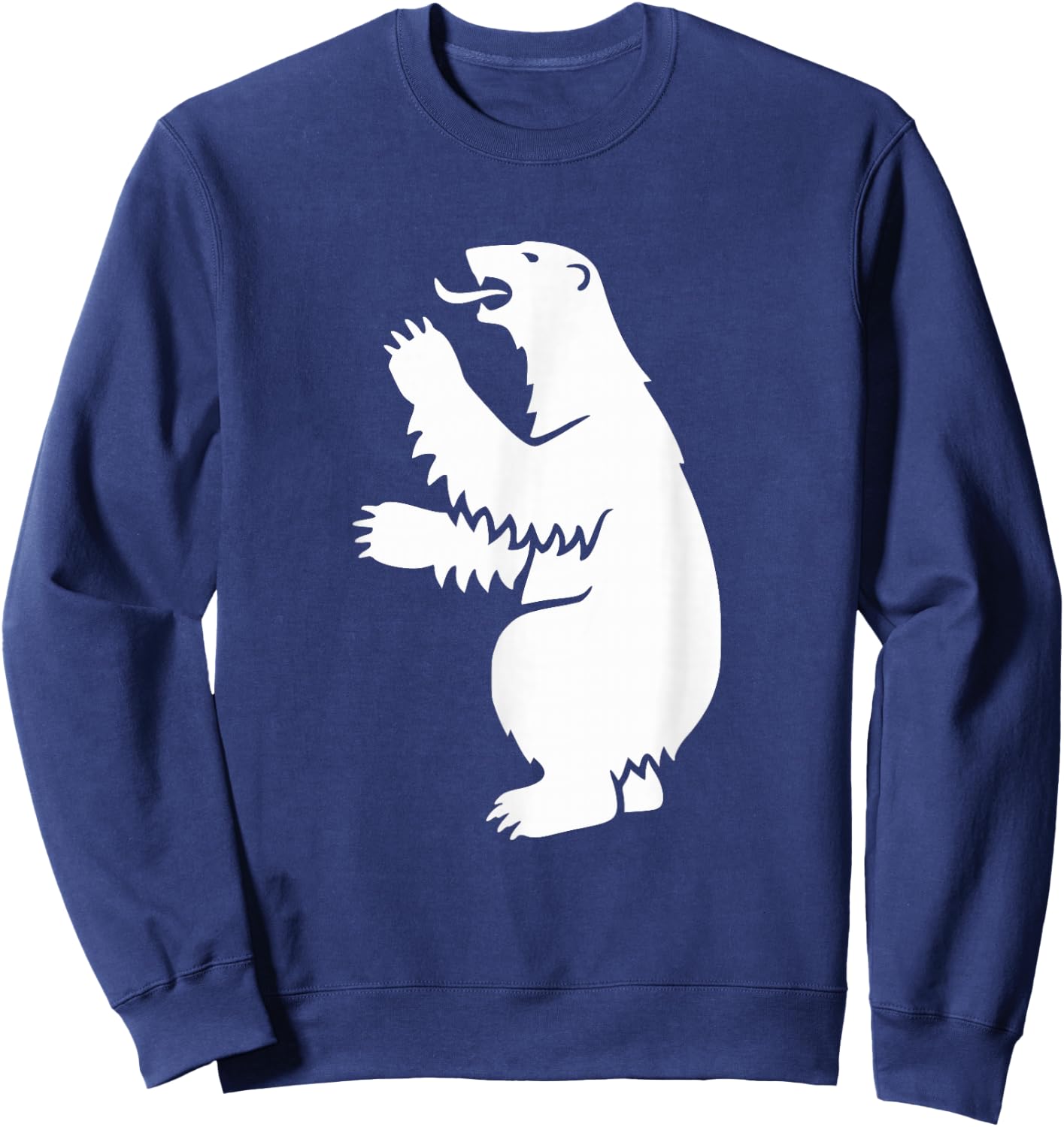 Coat Of Arms Polar Bear Greenland Print Sweatshirt - Sweatshirt | Navy