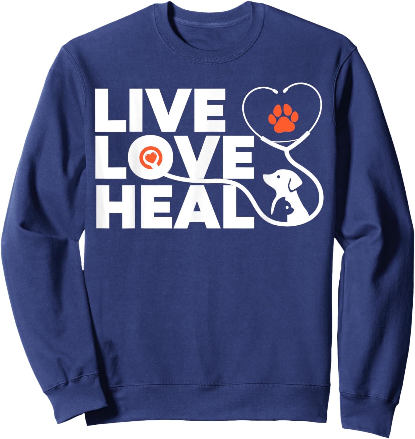 Funny Veterinarian Design Women Kids Veterinary Vet Sweatshirt - Sweatshirt | Navy
