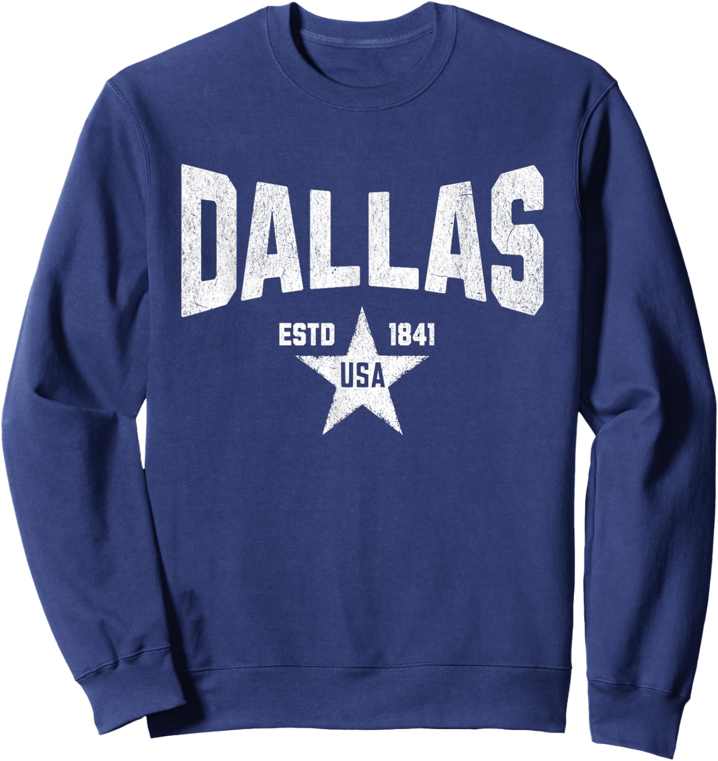 Camo Souvenir USA Star Dallas Texas Sweatshirt - Sweatshirt | Navy