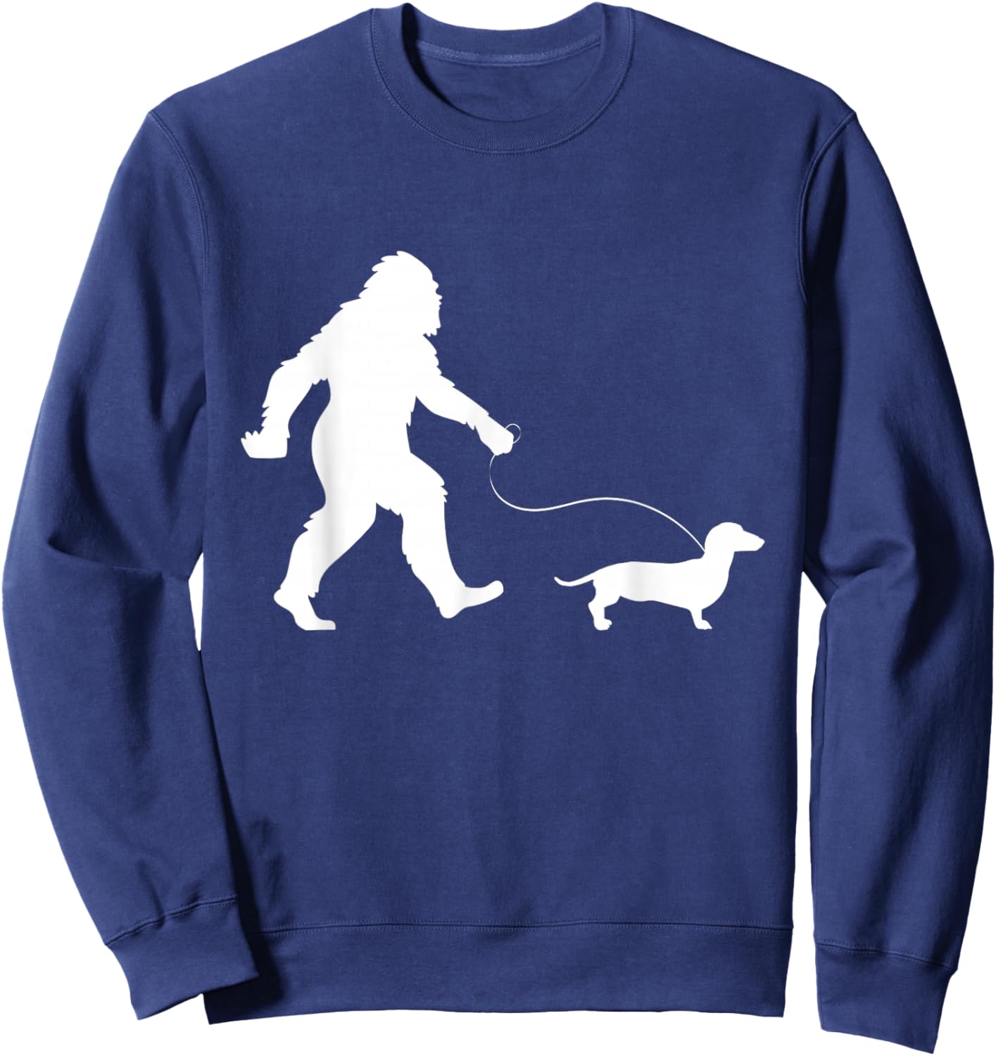 Dachshund And Bigfoot - Dog Lover Pet Trainer Breeder Women Kids Sweatshirt - Sweatshirt | Navy