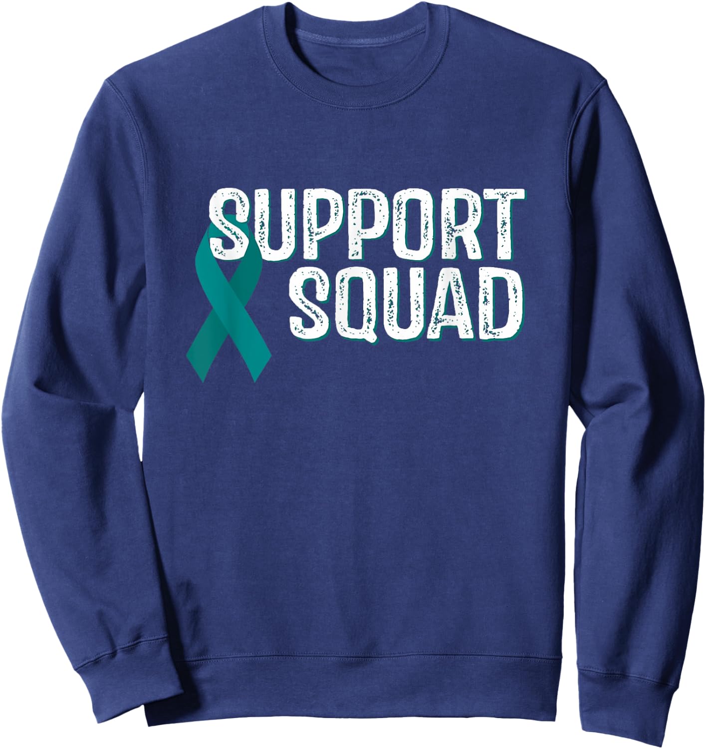 Ovarian Cancer Awareness Support Squad Sweatshirt - Sweatshirt | Navy