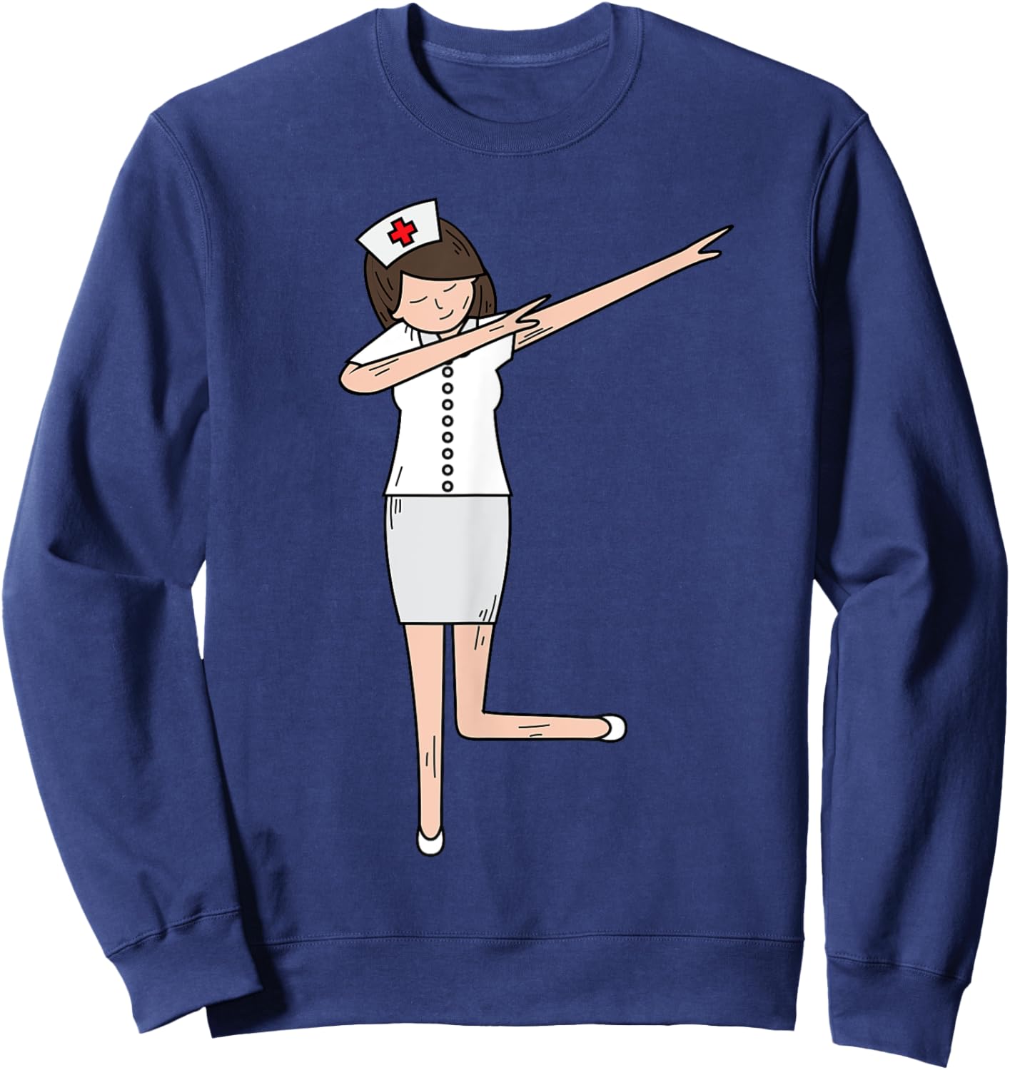 Best Dabbing Nurse Design Girls RN Emergency Nurse Sweatshirt - Sweatshirt | Navy