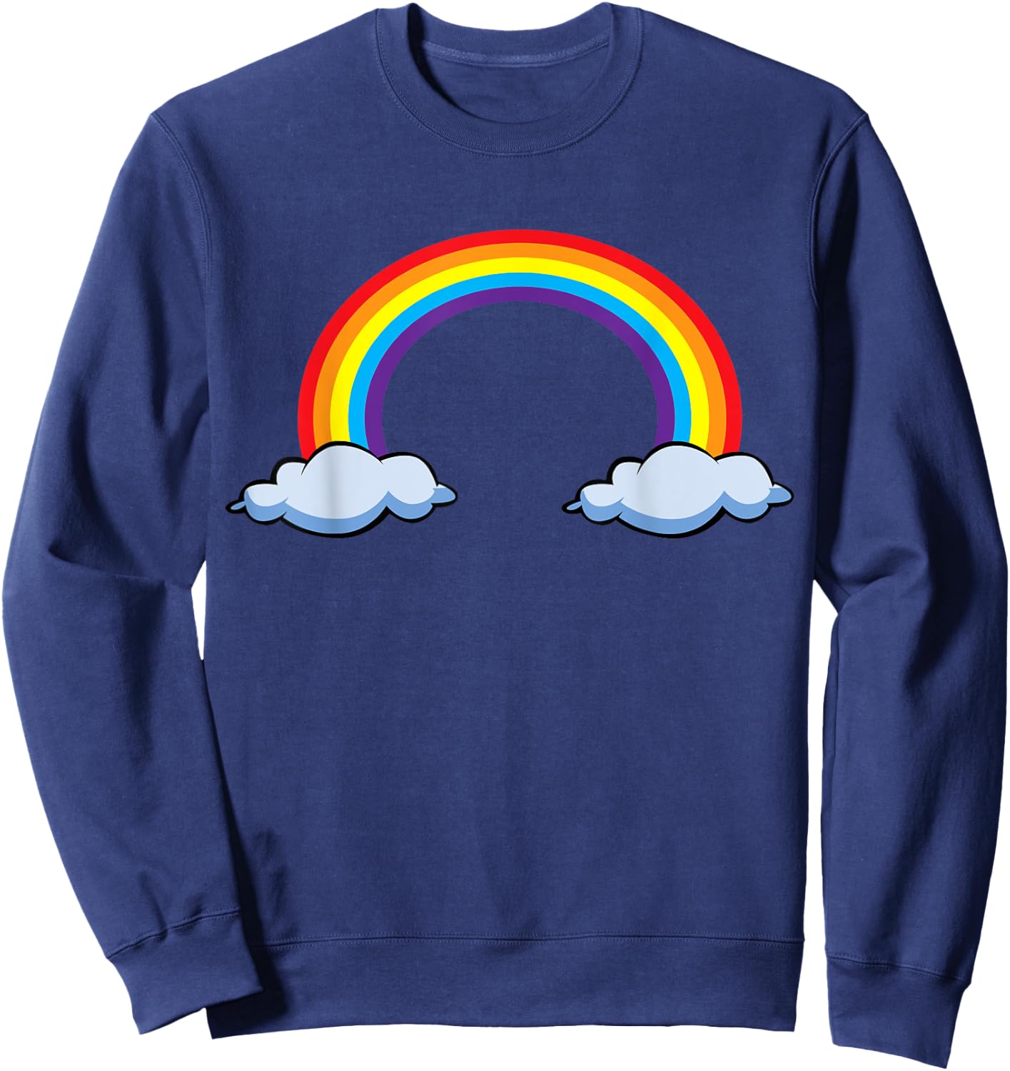 Rainbow with Clouds Sweatshirt - Sweatshirt | Navy