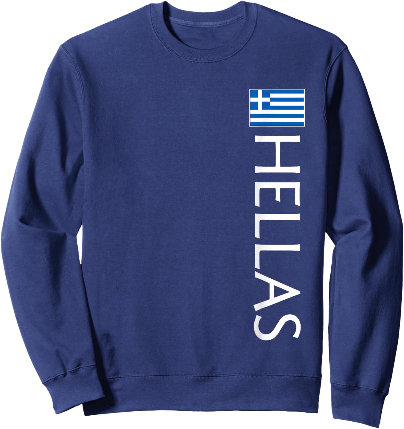 Hellas Greece Athletic Sports Greek Jersey Vertical Style Sweatshirt - Sweatshirt | Navy