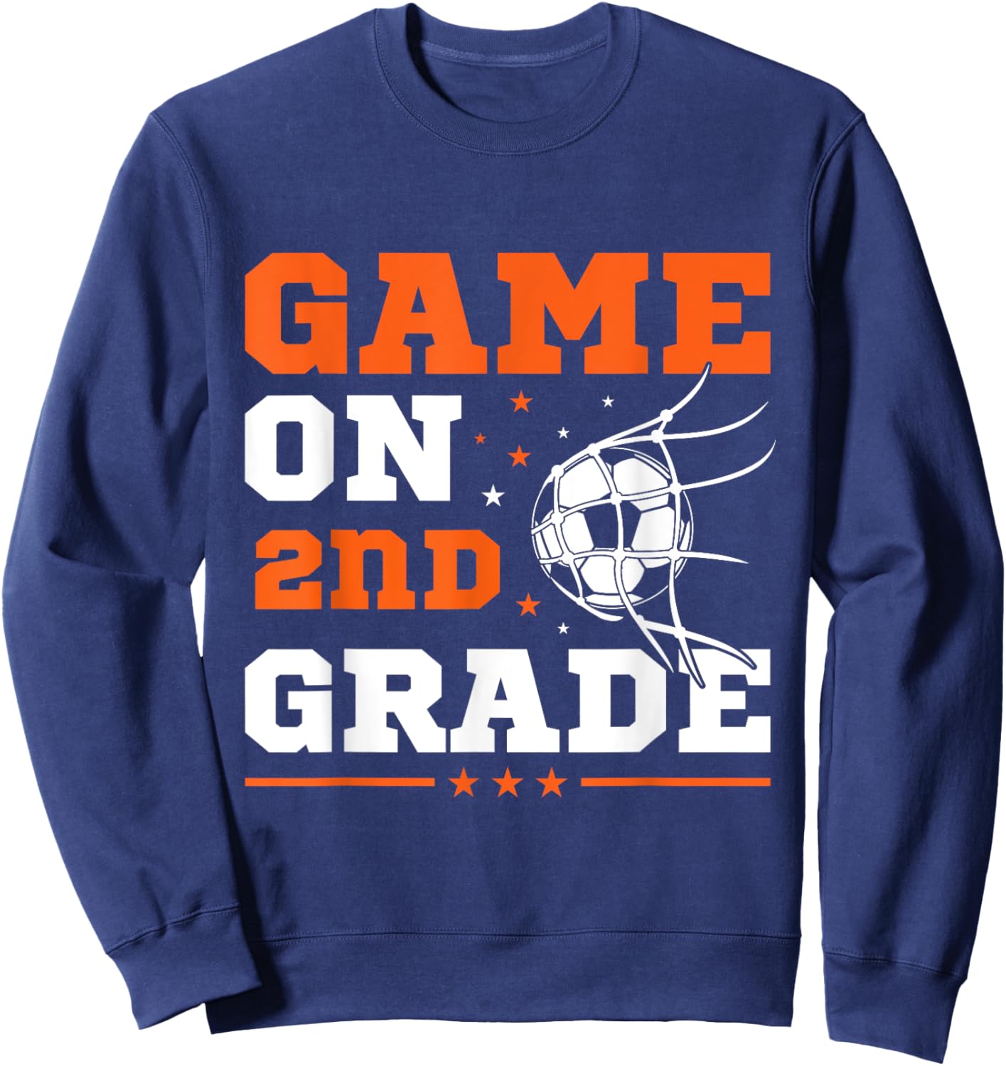 Soccer Game On 2nd Grade Back To School Cute Sports Boys Sweatshirt - Sweatshirt | Navy
