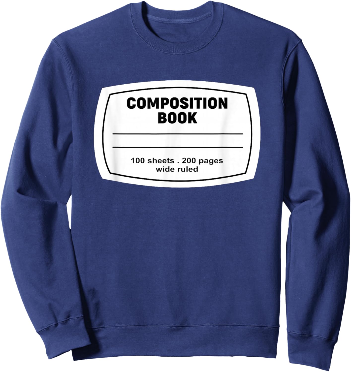 Composition Notebook Halloween Costume Teacher Student Sweatshirt - Sweatshirt | Navy
