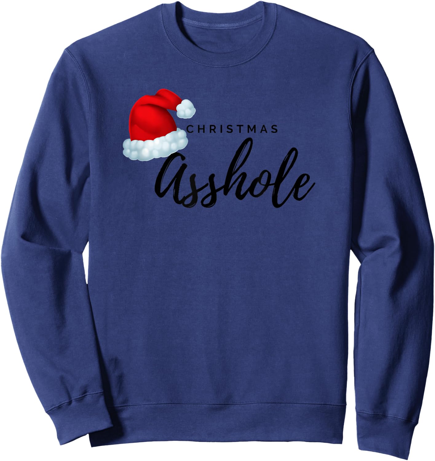 Adult Christmas Asshole Sweatshirt - Sweatshirt | Navy