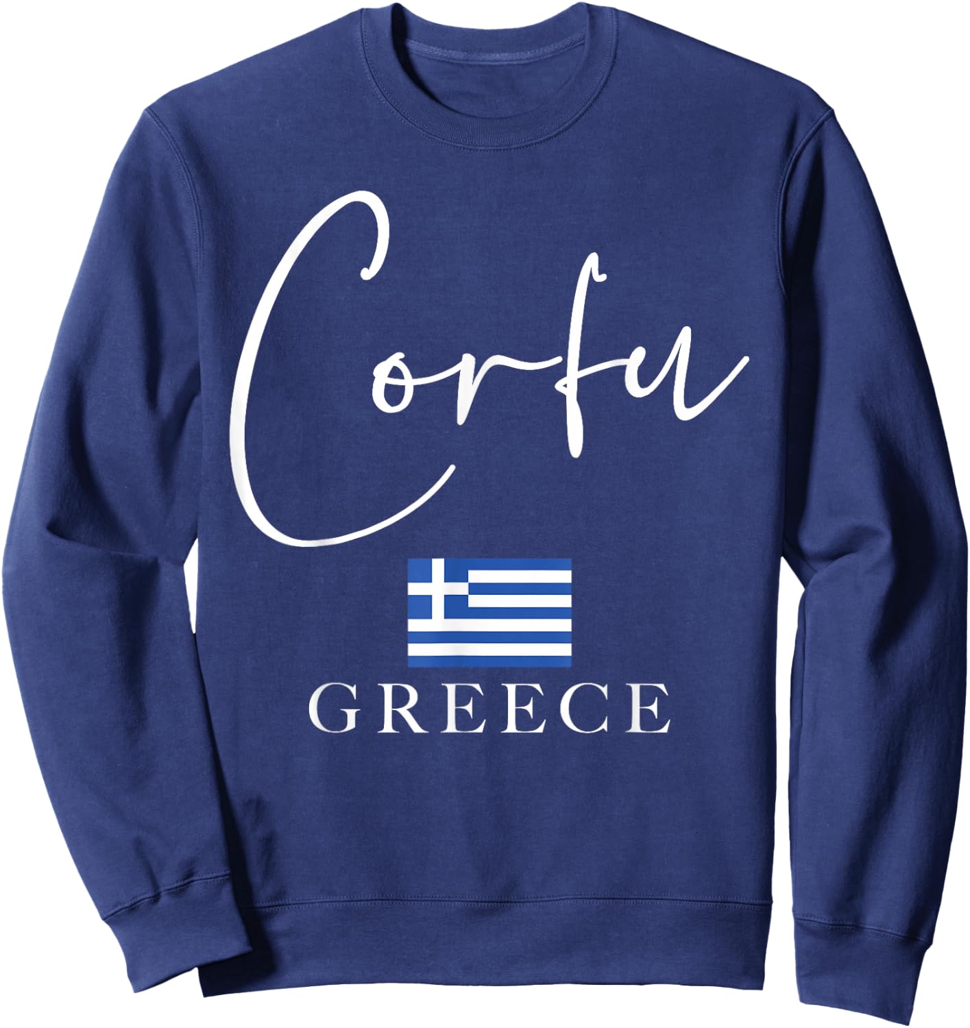 Greece Flag Vacation - Island Corfu Sweatshirt - Sweatshirt | Navy