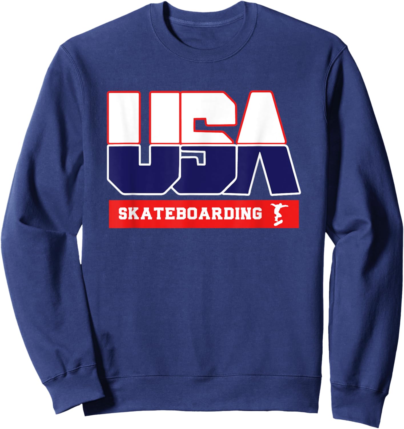 USA Team Skateboarding - men & women American sports Sweatshirt - Sweatshirt | Navy