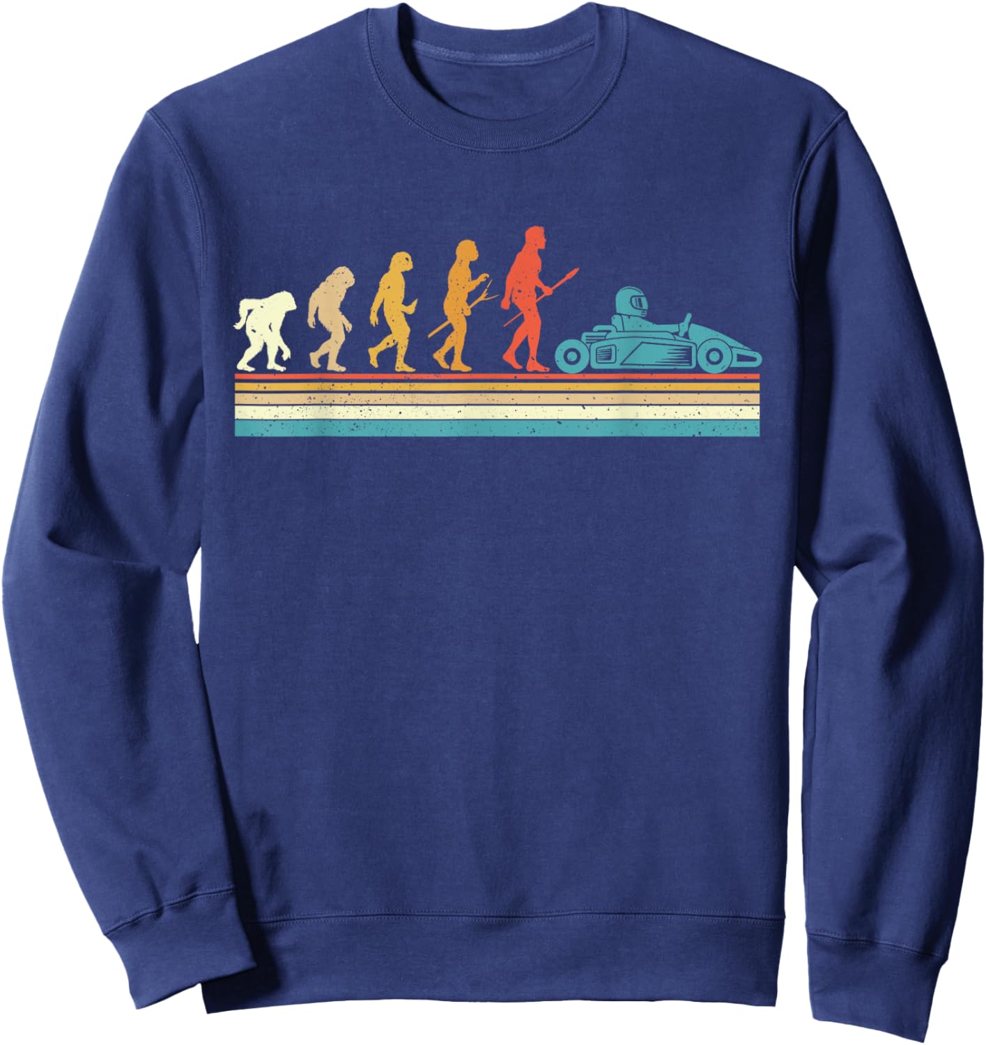 Retro Vintage Go Kart Driver - Racing Go Karting Lover Sweatshirt - Sweatshirt | Navy