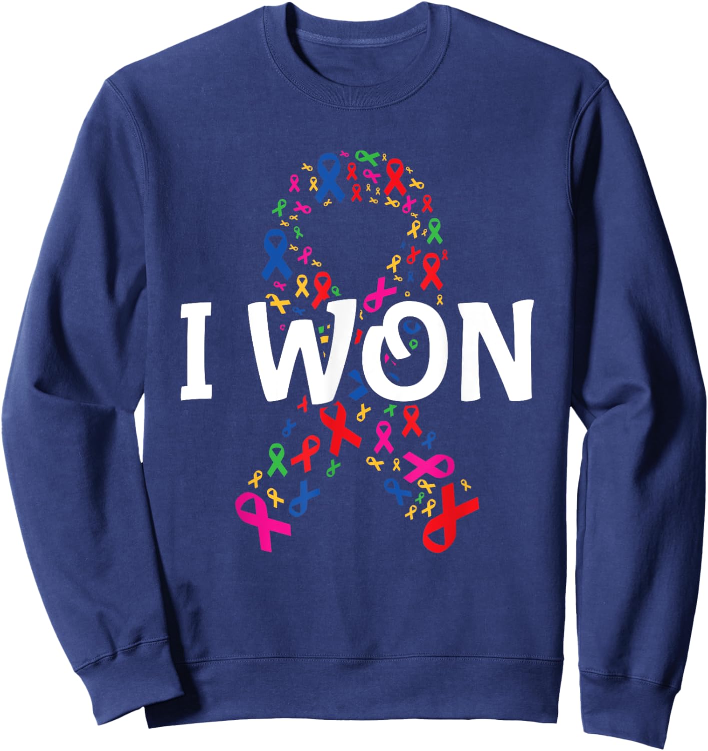 I won World Cancer Day for Cancer Awareness Cancer Survivor Sweatshirt - Sweatshirt | Navy