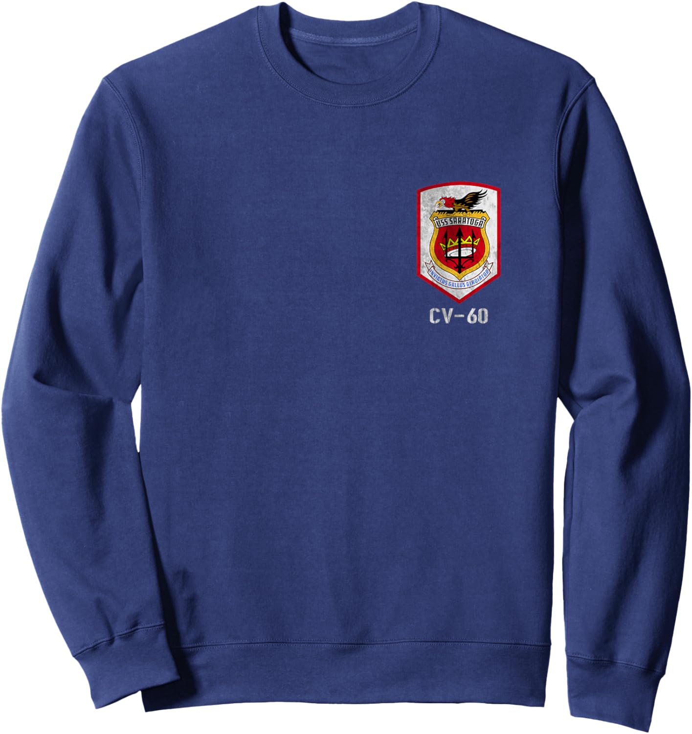 USS Saratoga CV-60 Logo Aircraft Carrier Sailor Veteran Papa Sweatshirt - Sweatshirt | Navy