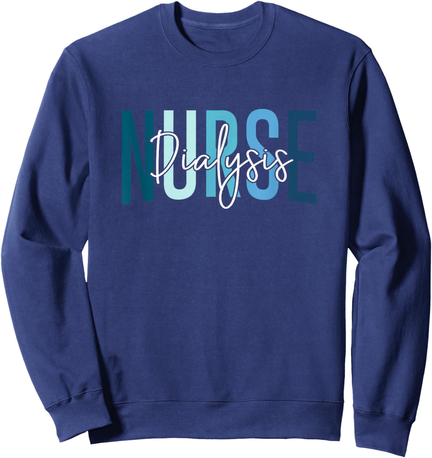 Vintage Dialysis Nurse Appreciation Day Apparel Funny Dialysis Nurse , -Adults, Black, Small, Short Sleeve, , Nursing, Novelty Sweatshirt - Sweatshirt | Navy