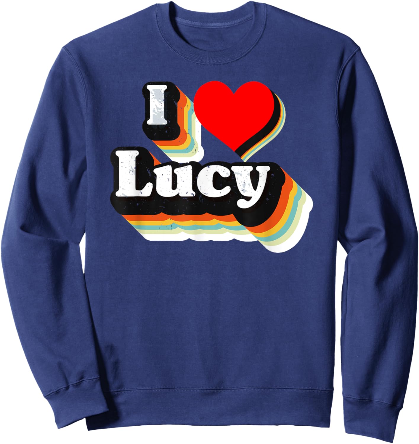 Retro I Heart Lucy Vintage I Love Lucy Sweatshirt - Sweatshirt | Navy