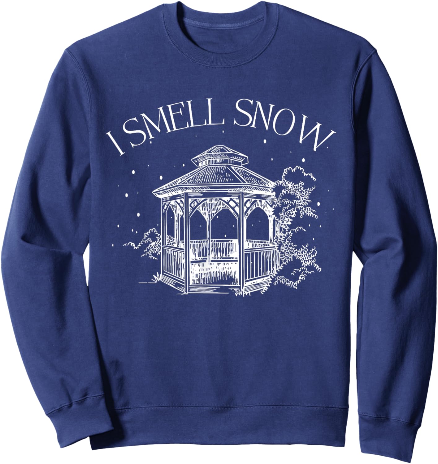 I Smell Snow Winter Christmas Snowball Design Sweatshirt - Sweatshirt | Navy