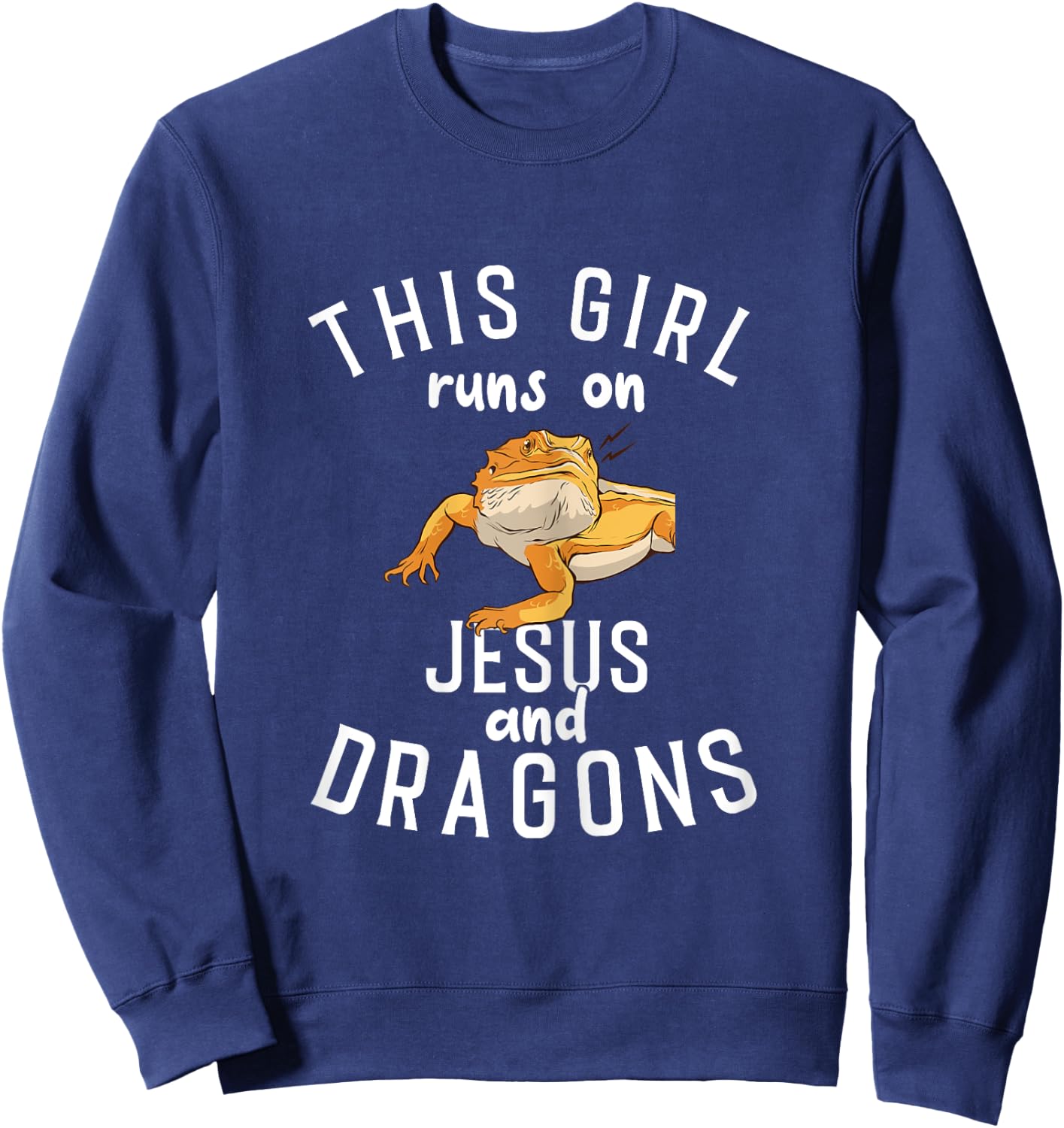 Jesus and Bearded Dragons Sweatshirt - Sweatshirt | Navy