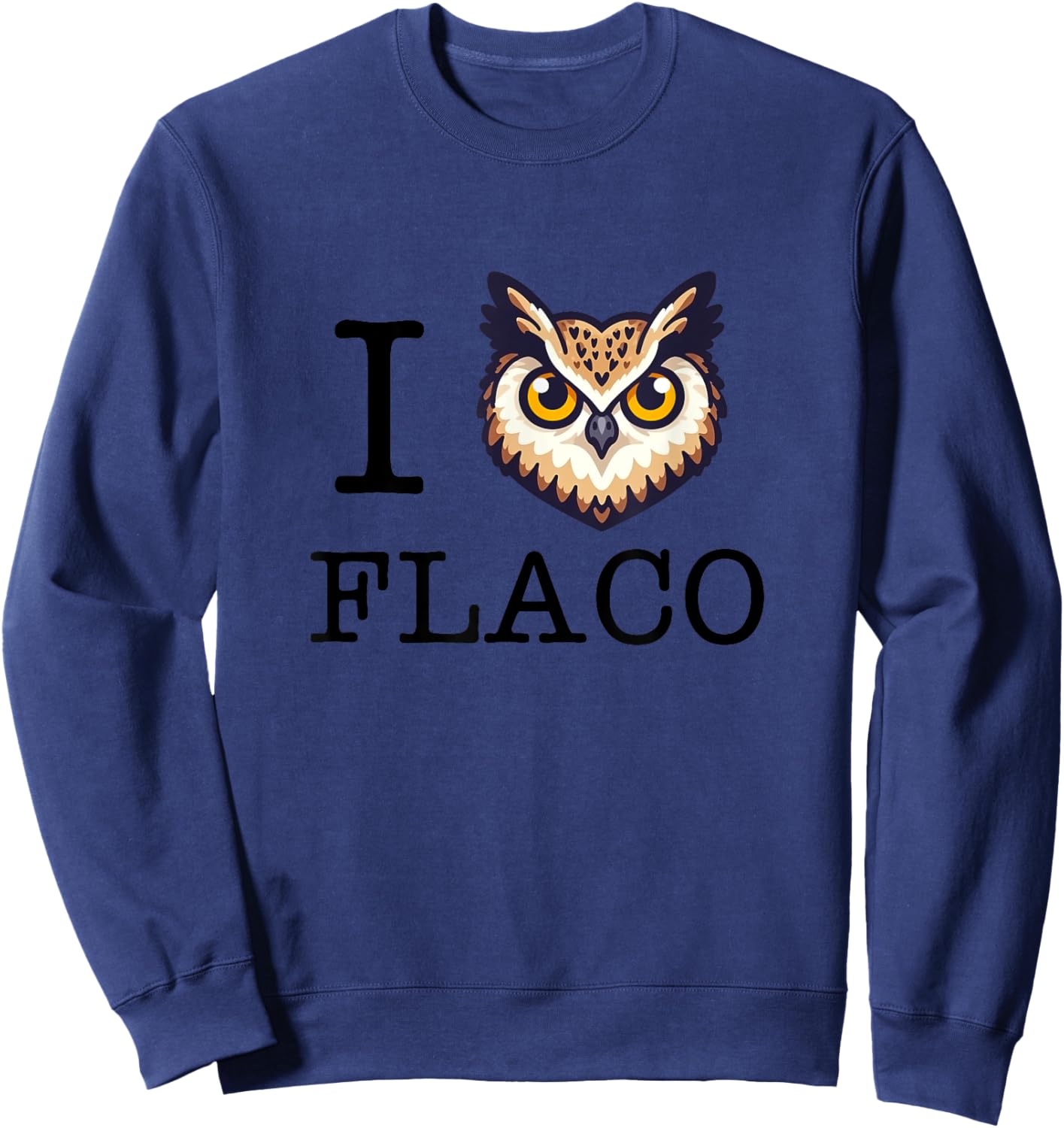 I Love Flaco New York NYC Eurasian Eagle-Owl Zoo Escape Sweatshirt - Sweatshirt | Navy