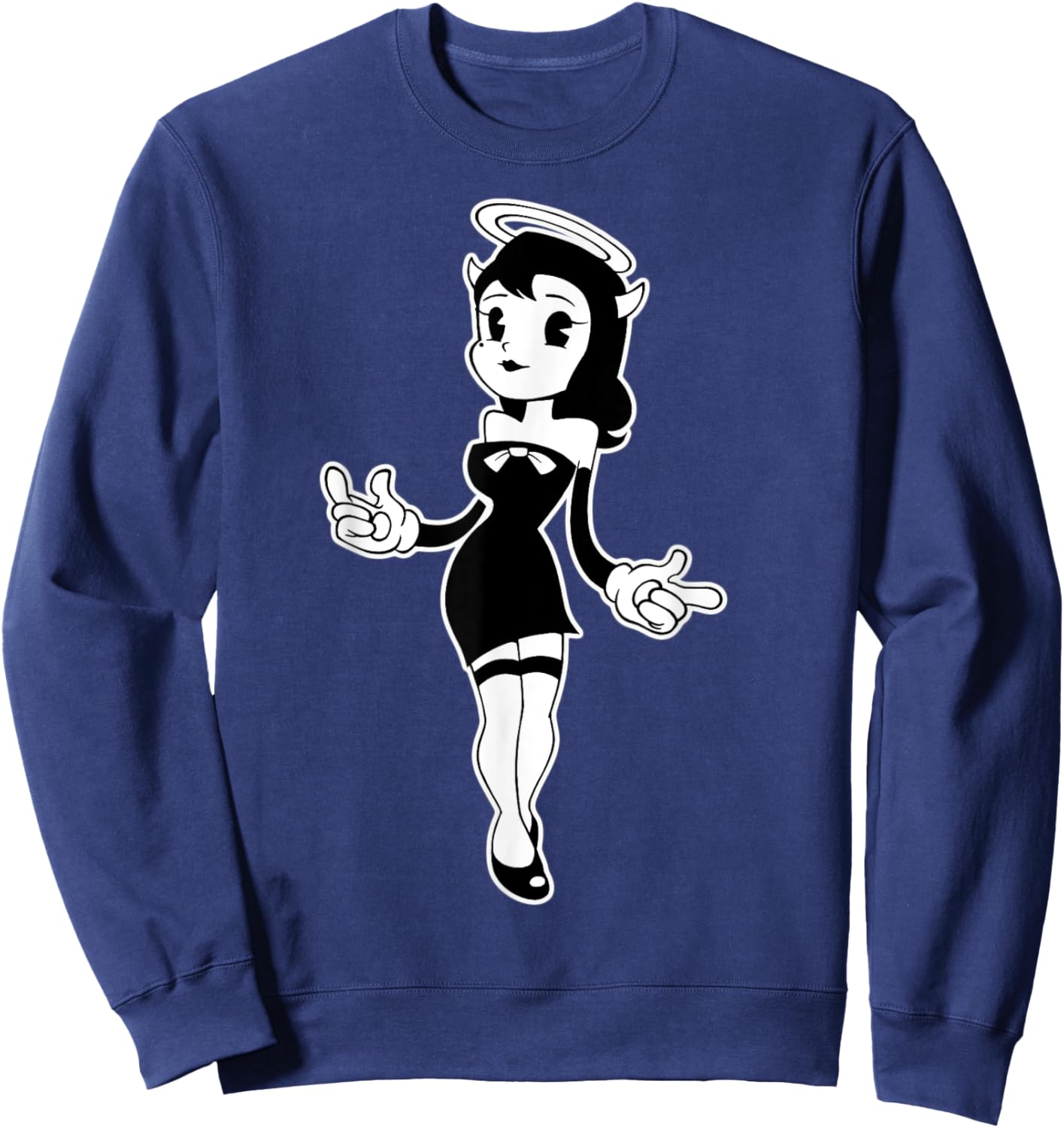 Alice Angel Gothic Angel Sent from Above Vintage Cartoon Sweatshirt - Sweatshirt | Navy