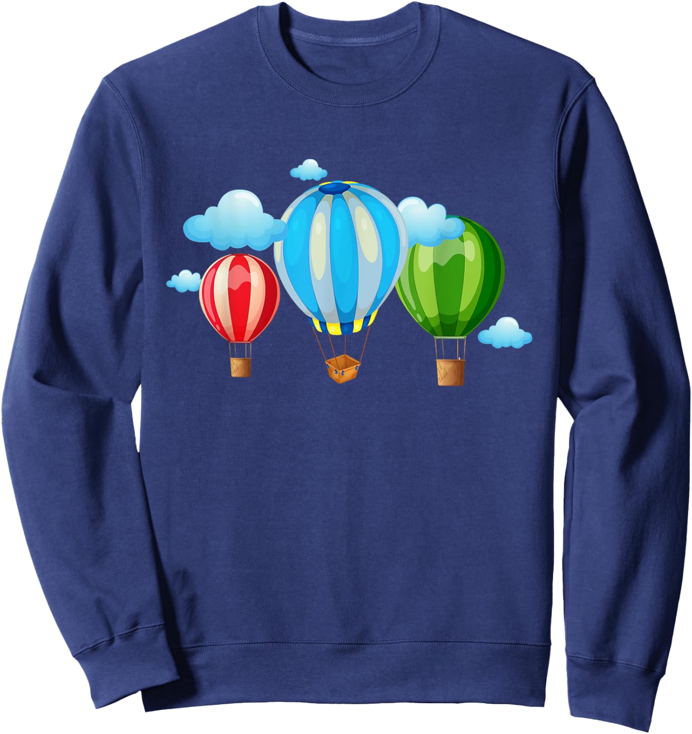 Funny Retro Vintage Hot Air Balloon Sweatshirt - Sweatshirt | Navy