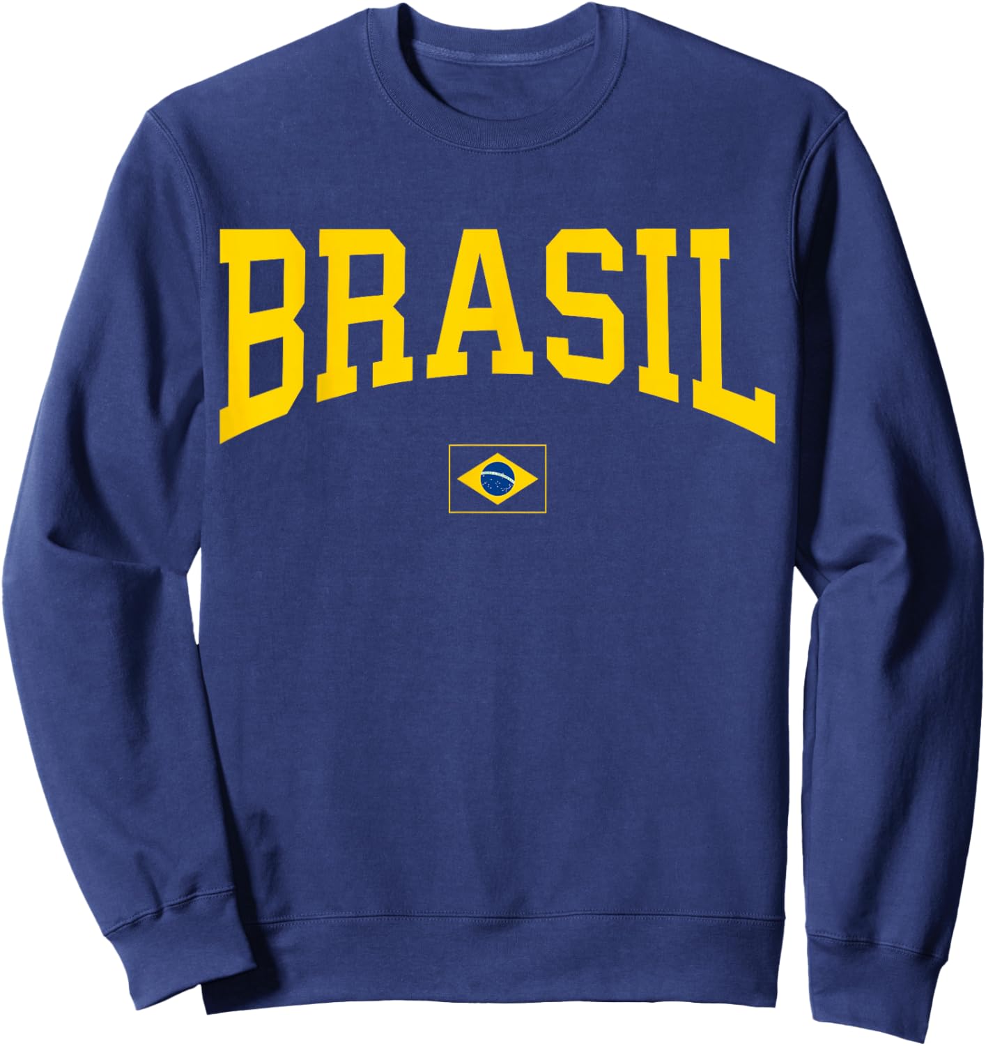 Brazil Women Men Kids Brasil Brazilian Flag Green Sweatshirt - Sweatshirt | Navy