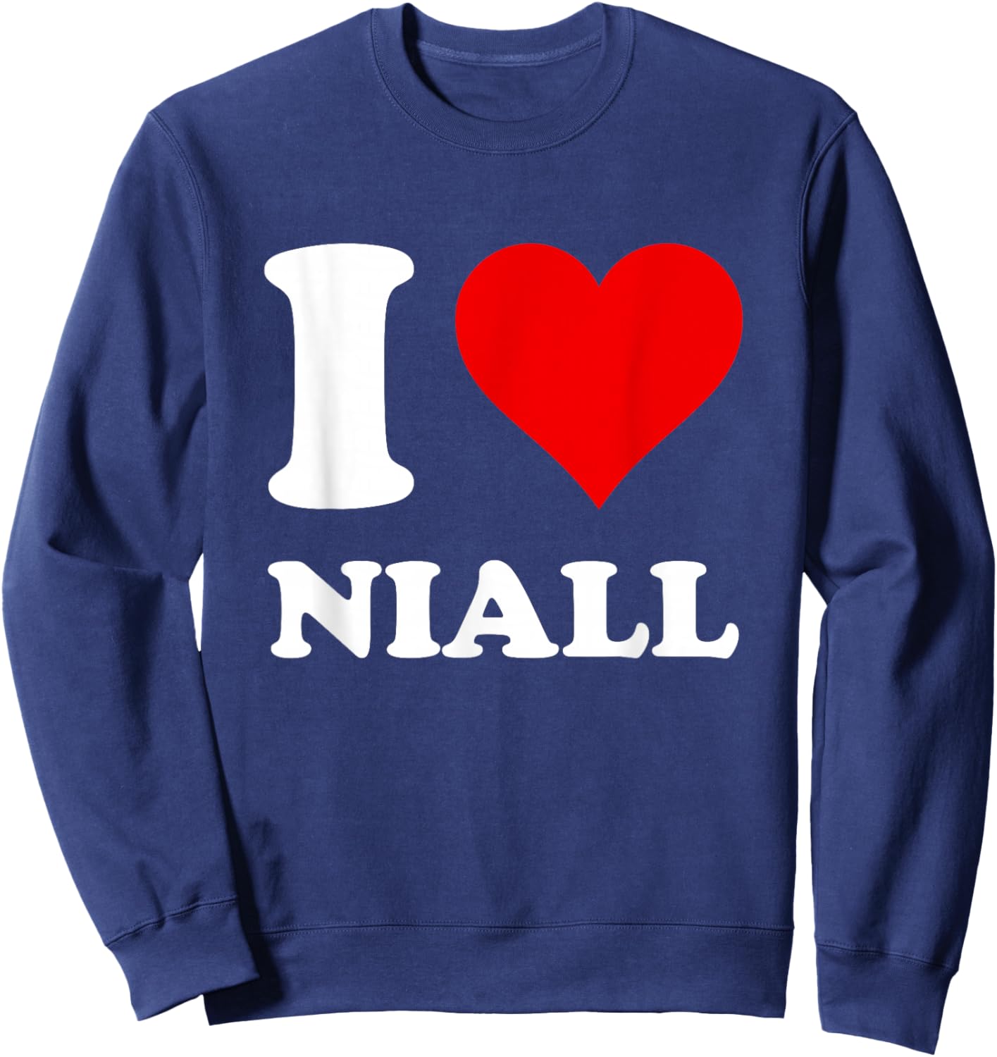 Red Heart I Love Niall Sweatshirt - Sweatshirt | Navy