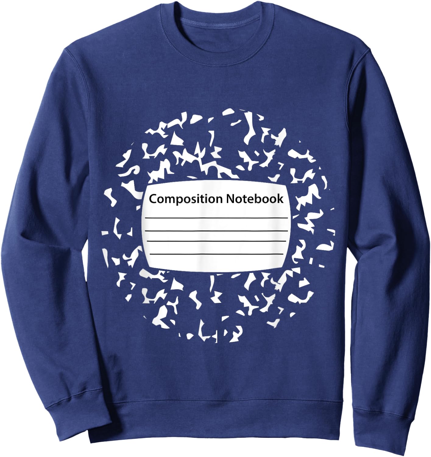 Composition Notebook Costume - Matching Group Halloween Sweatshirt - Sweatshirt | Navy