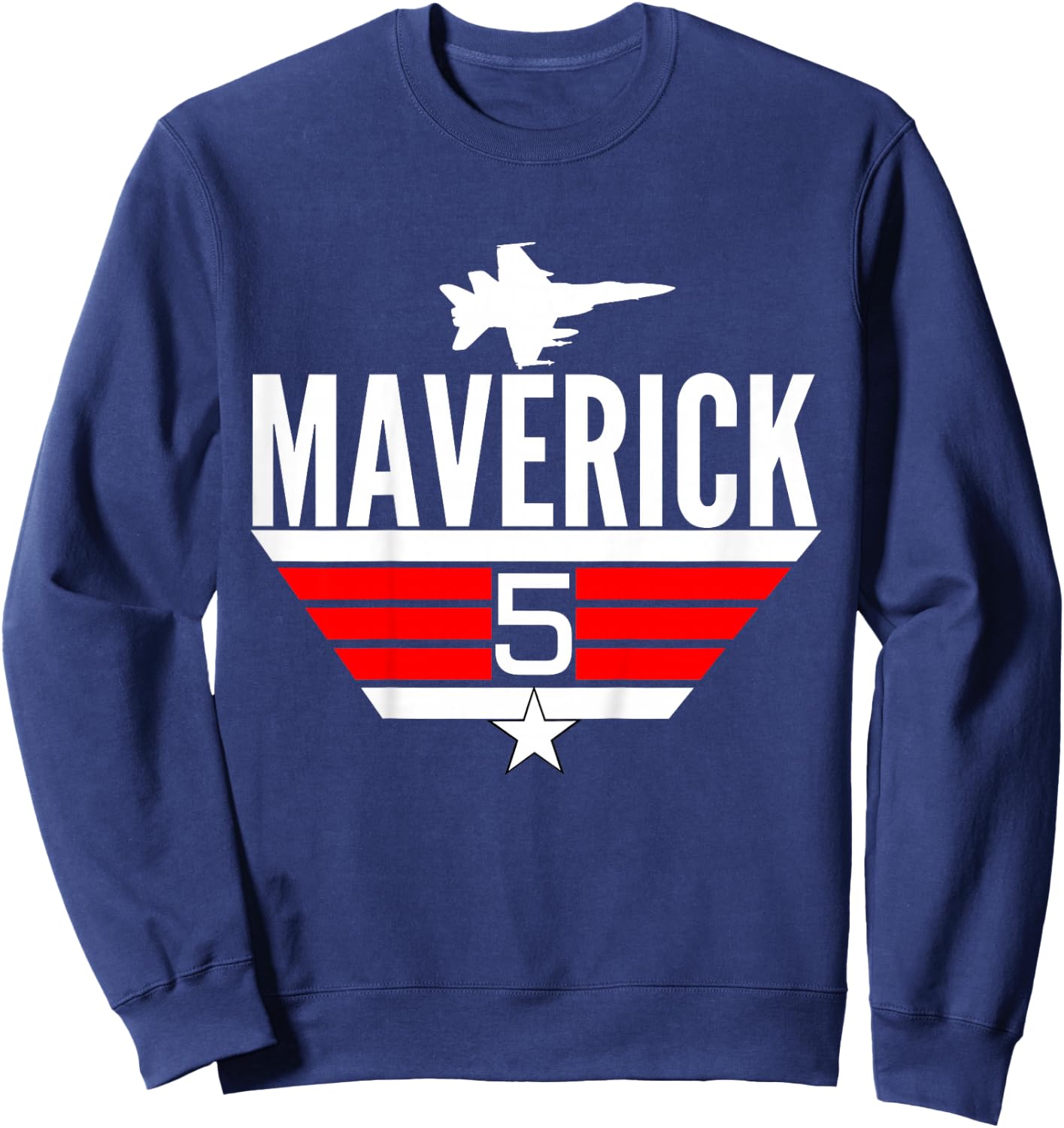 5 Year Old Top Maverick Jet Birthday Party Theme Shirt Sweatshirt - Sweatshirt | Navy