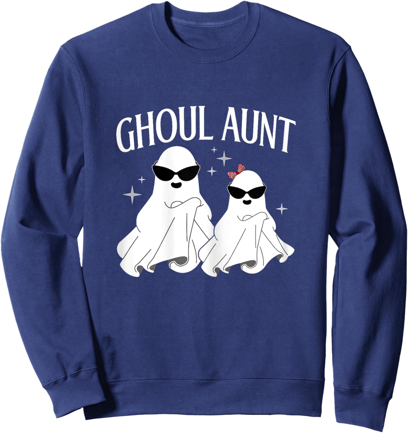 Ghoul Aunt Boo Halloween Trick Or Treat Ghost Aunt Women Sweatshirt - Sweatshirt | Navy