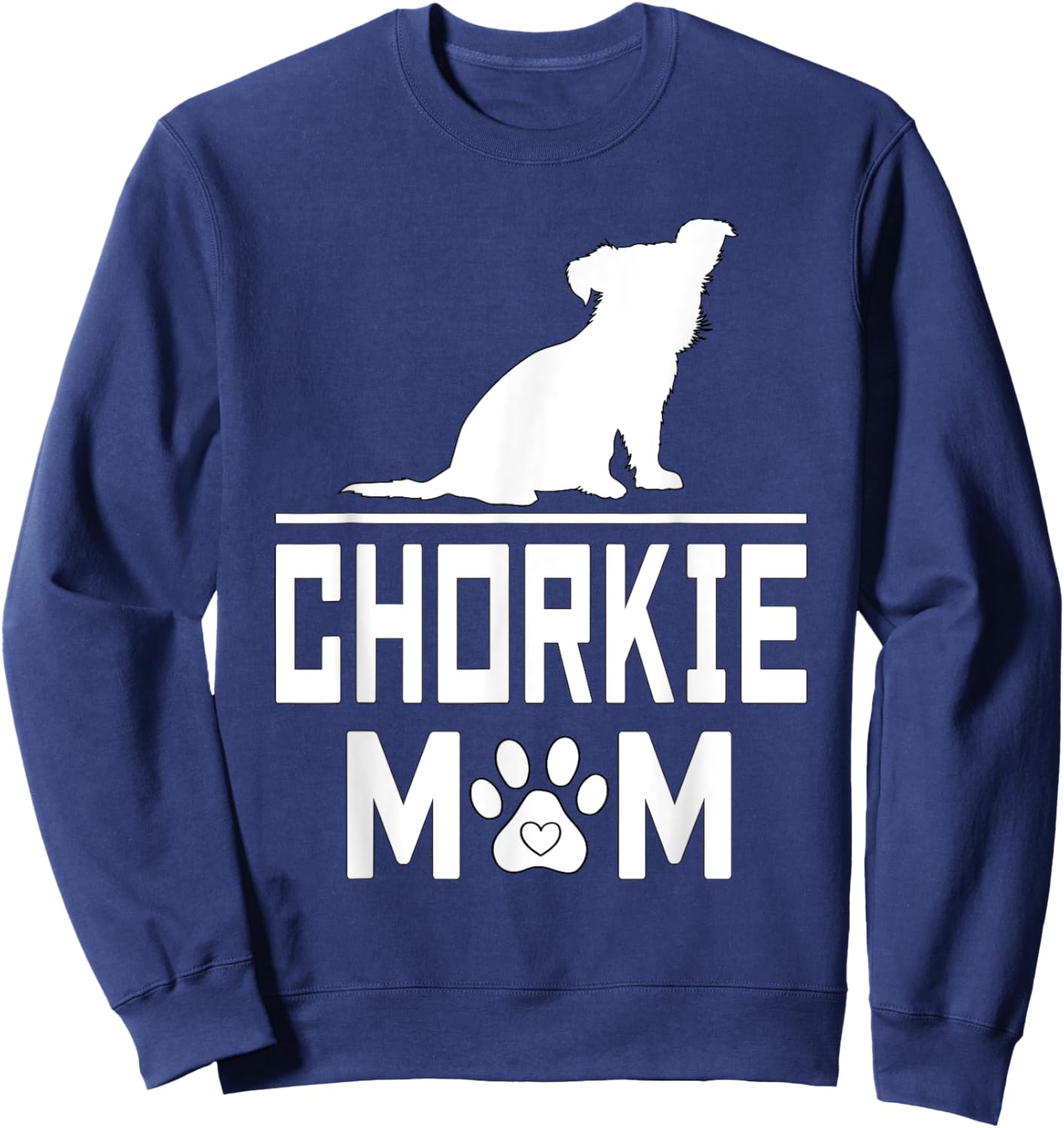 Chorkie Mom Sweatshirt - Sweatshirt | Navy