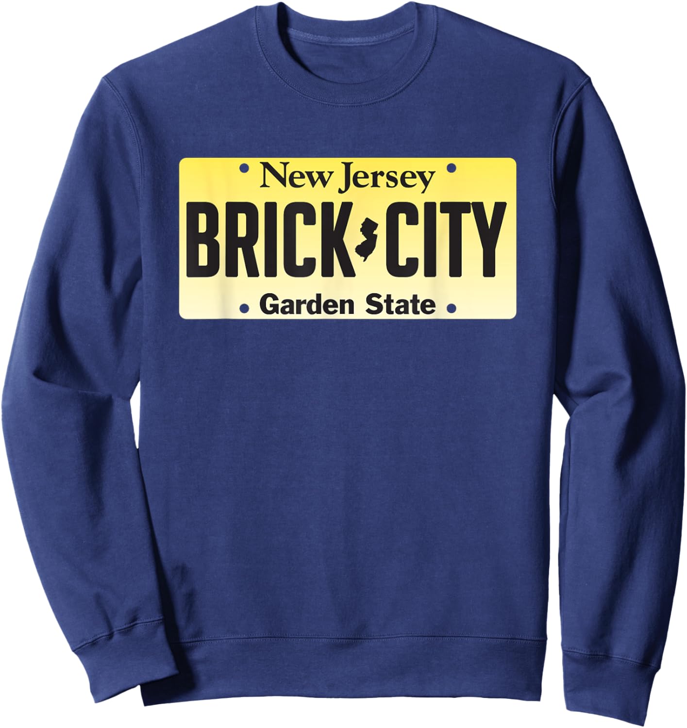 Brick City New Jersey license plate Sweatshirt - Sweatshirt | Navy