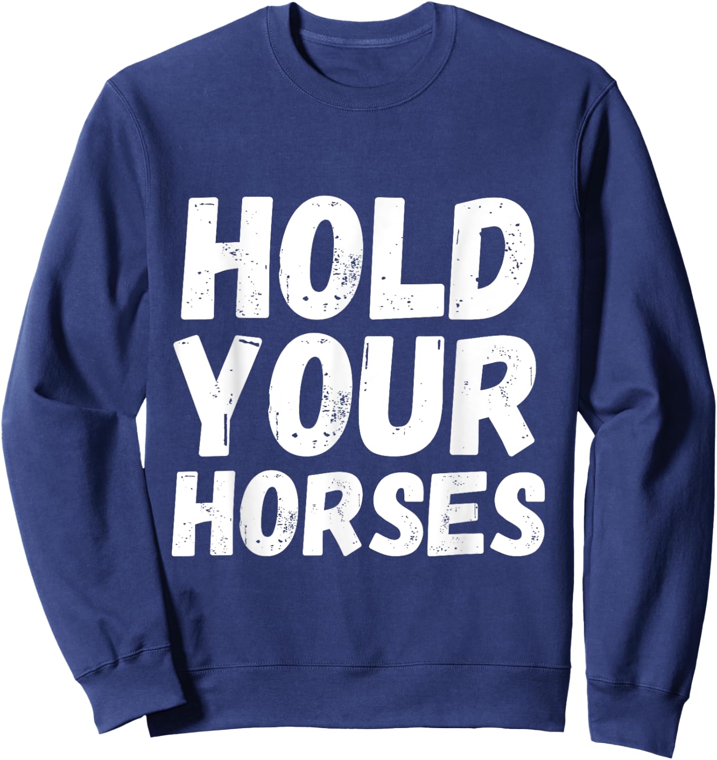 American Idiom Hold Your Horses Fun And Interesting Sayings Sweatshirt - Sweatshirt | Navy