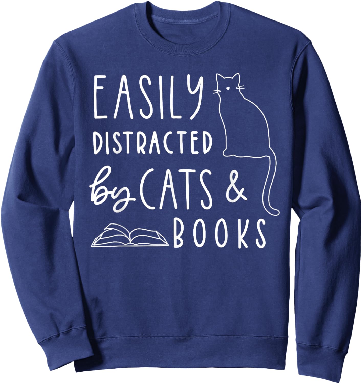 Cat Lover, Cat Owner, Cat Mom, Cat Sweatshirt - Sweatshirt | Navy