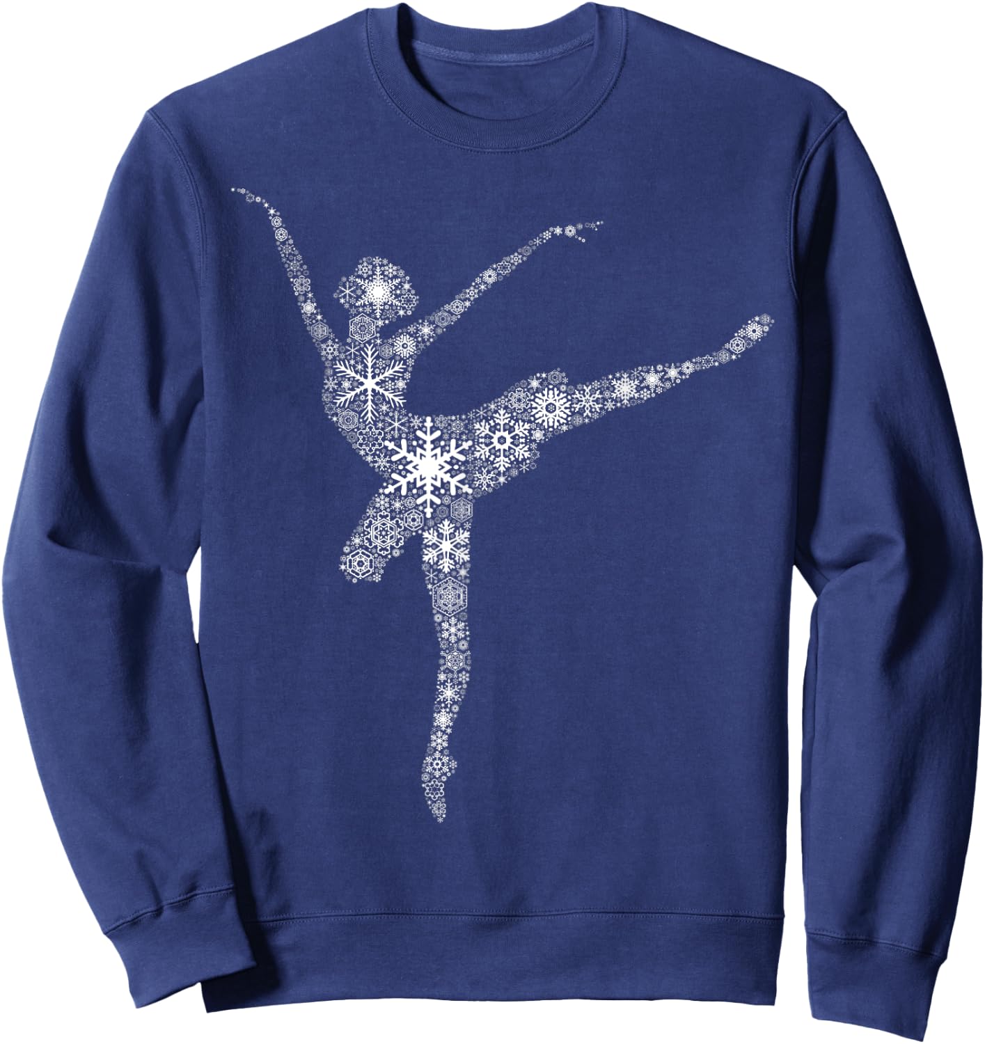 Weihnachts-Kostm Schneesilhouette Snowflake Christmas Ballet Dance Black - Women, Girls, Toddlers, Children - Small - Short Sleeve Sweatshirt - Sweatshirt | Navy