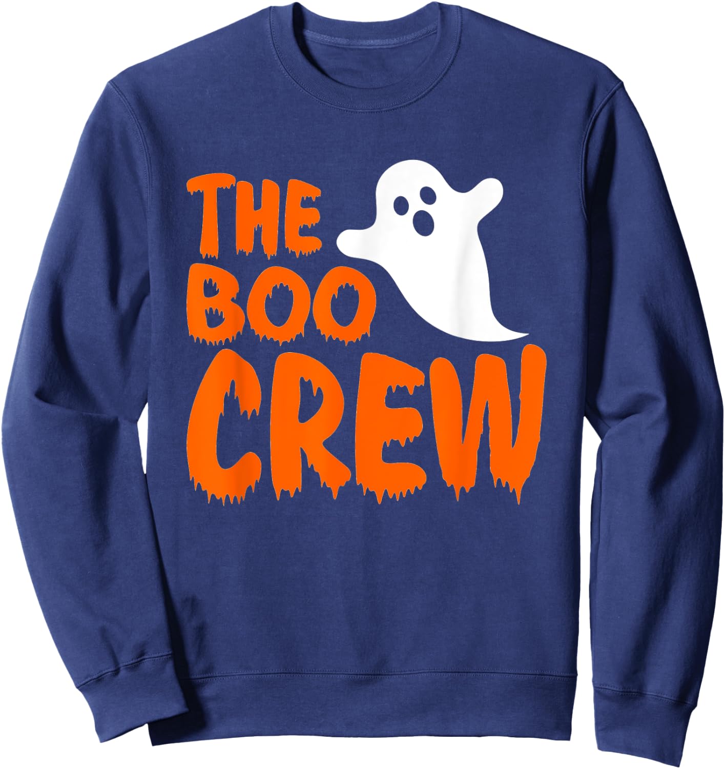 Halloween The Boo Crew - Cute Ghost - Spooky Family Matching Sweatshirt - Sweatshirt | Navy