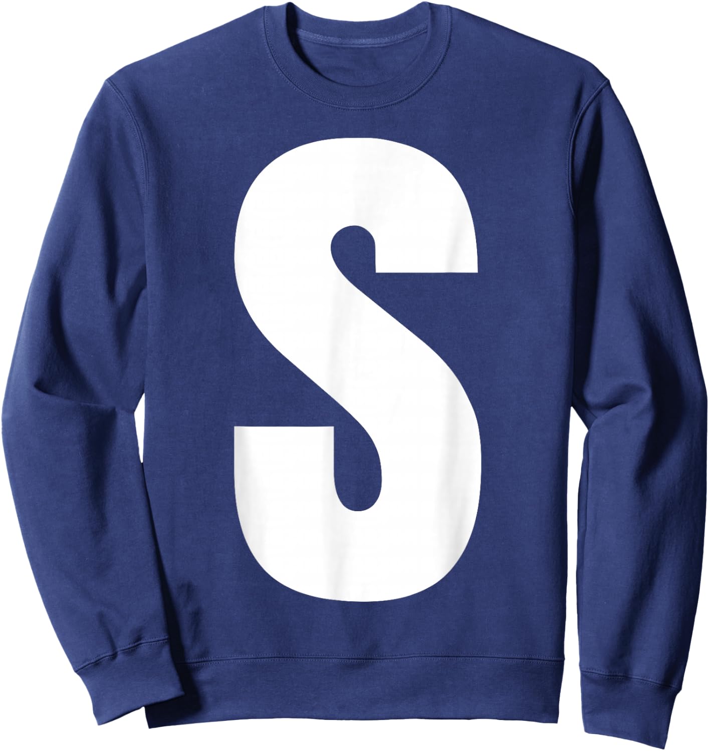 Letter S Capital Bold Alphabet Matching Monogram Sweatshirt - Sweatshirt | Navy