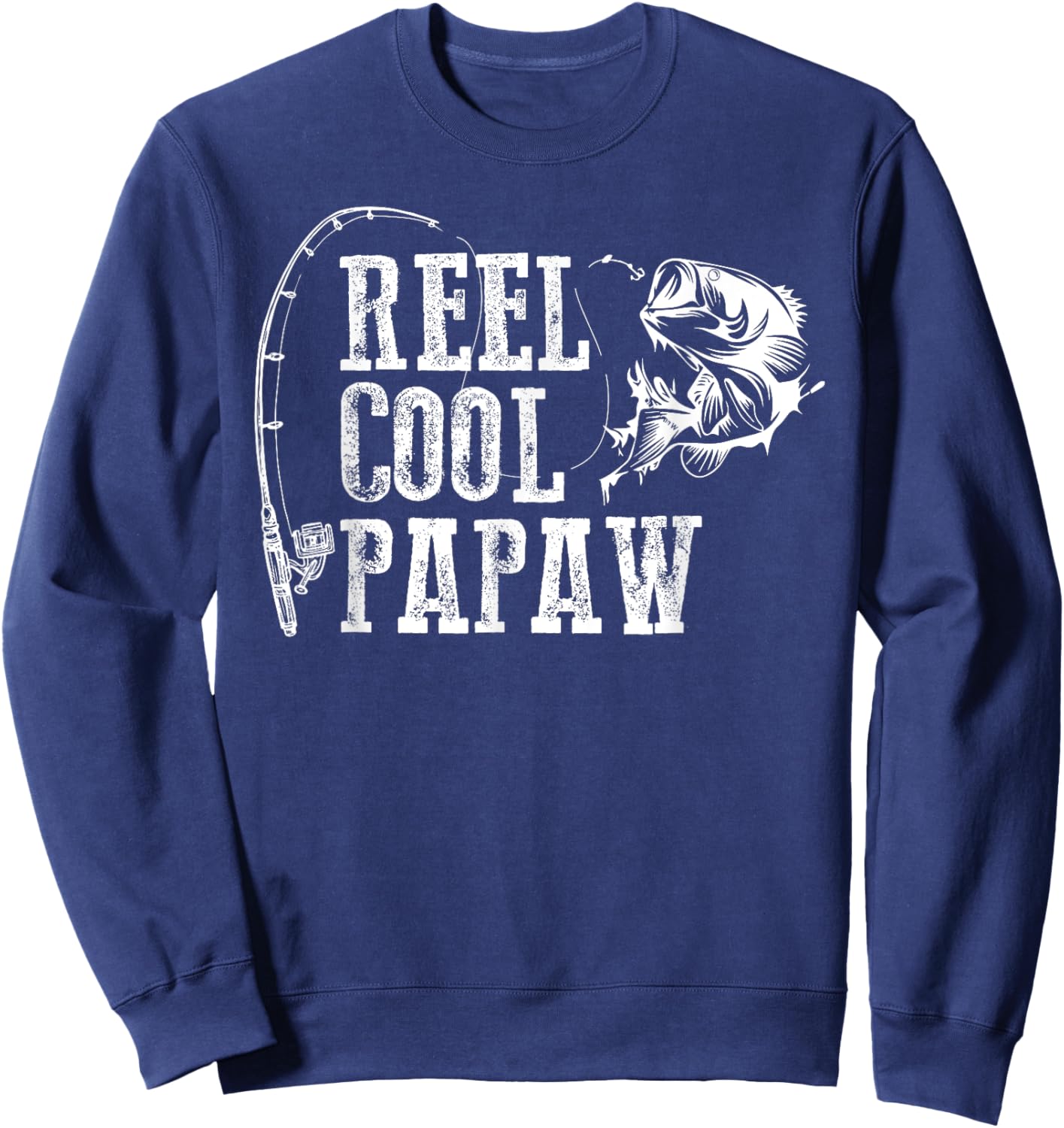 Reel Cool Papaw Fish Sweatshirt - Sweatshirt | Navy