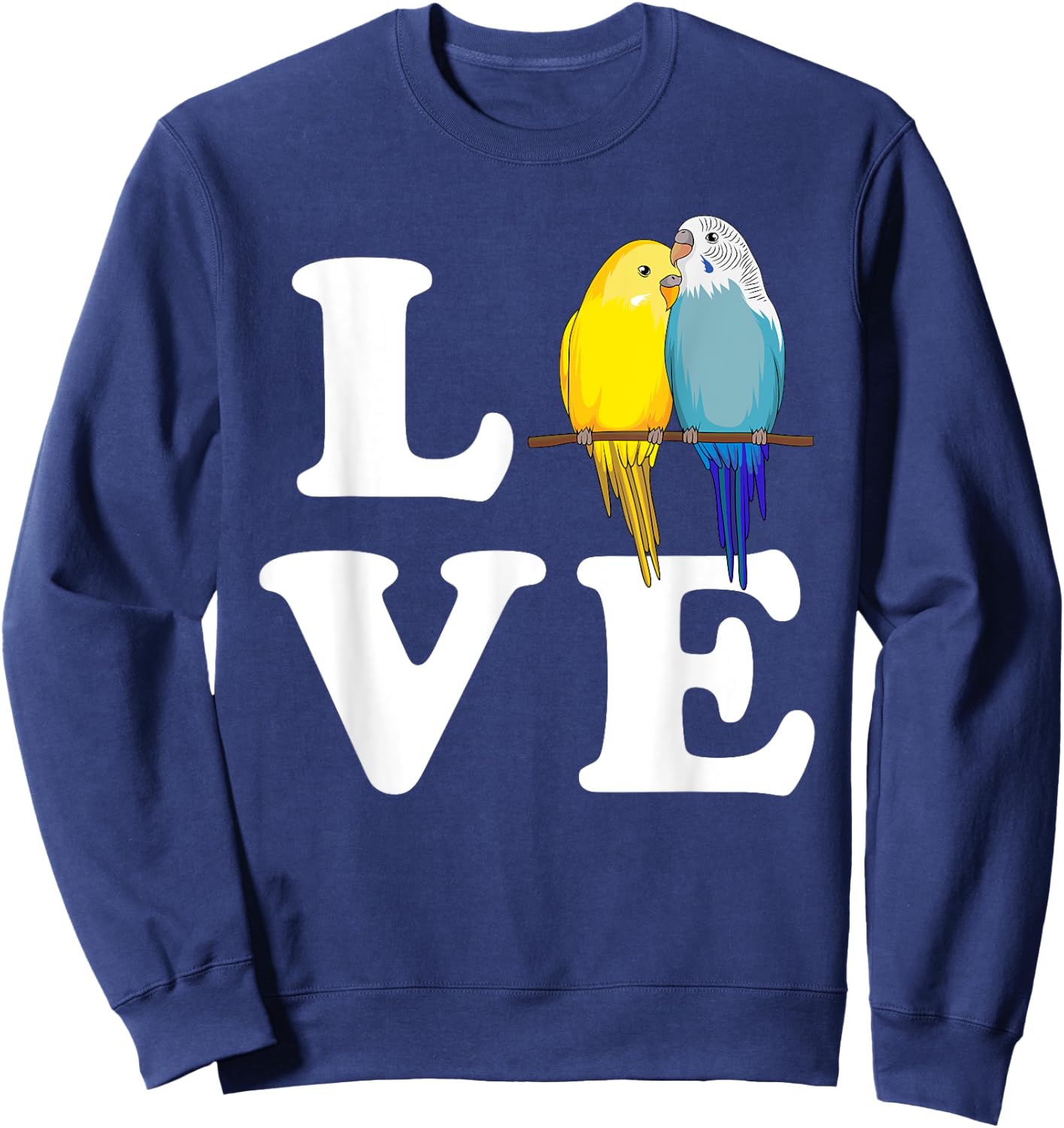Budgie Love Parakeet Budgerigar Girl Sweatshirt - Sweatshirt | Navy