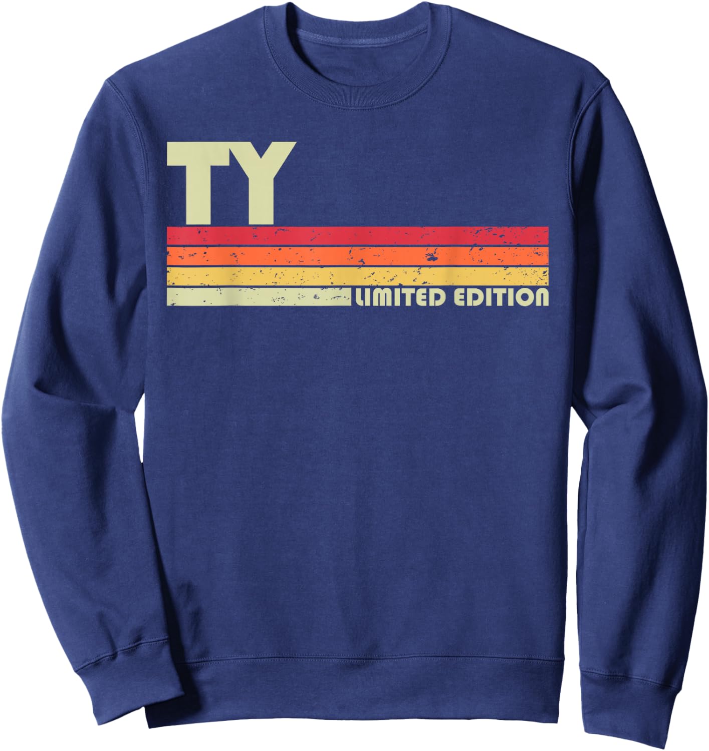 TY Gift Name Personalized Funny Retro Vintage Birthday Sweatshirt - Sweatshirt | Navy