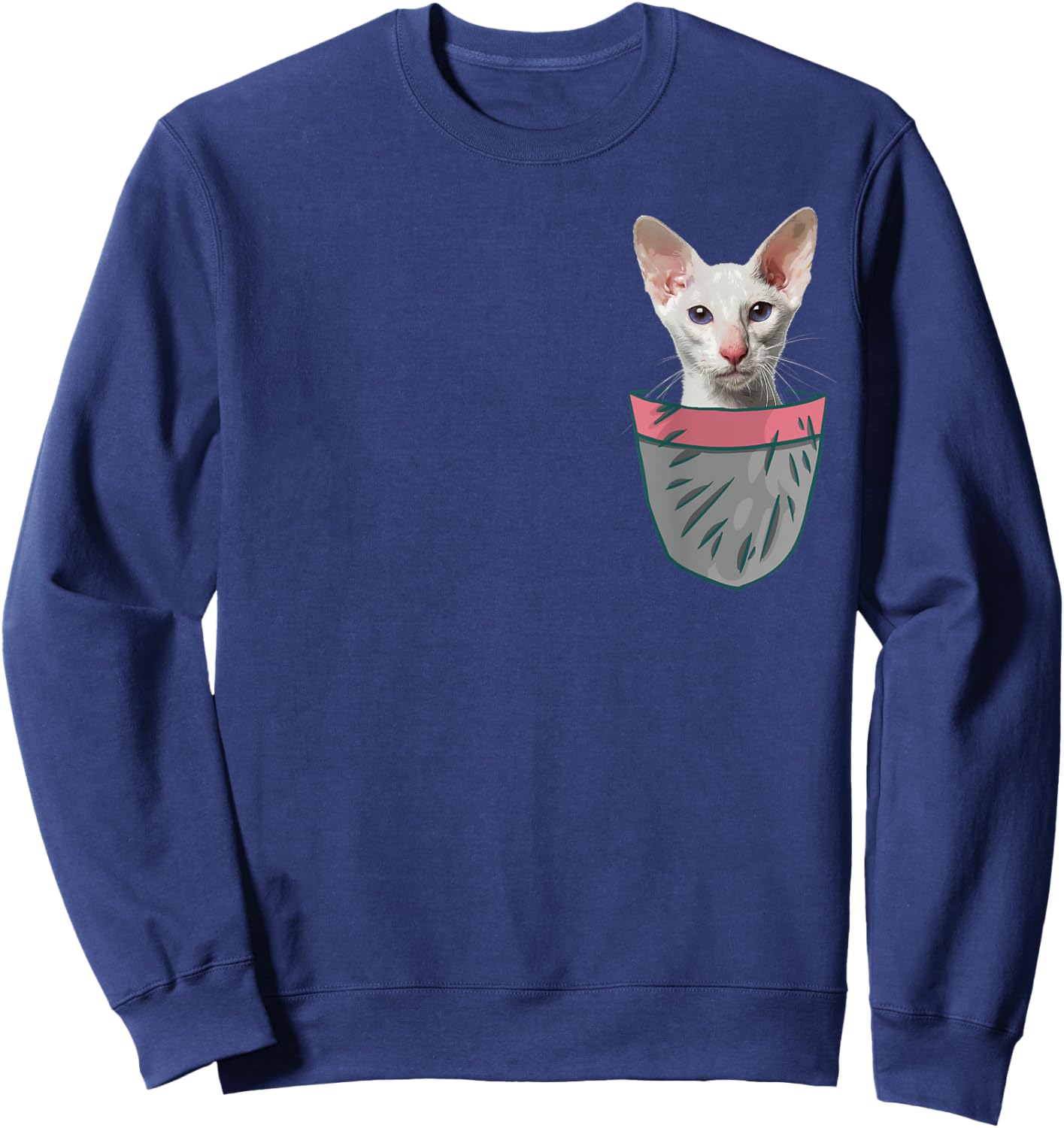 Oriental Shorthair My Your Pocket Kitty Sweatshirt - Sweatshirt | Navy