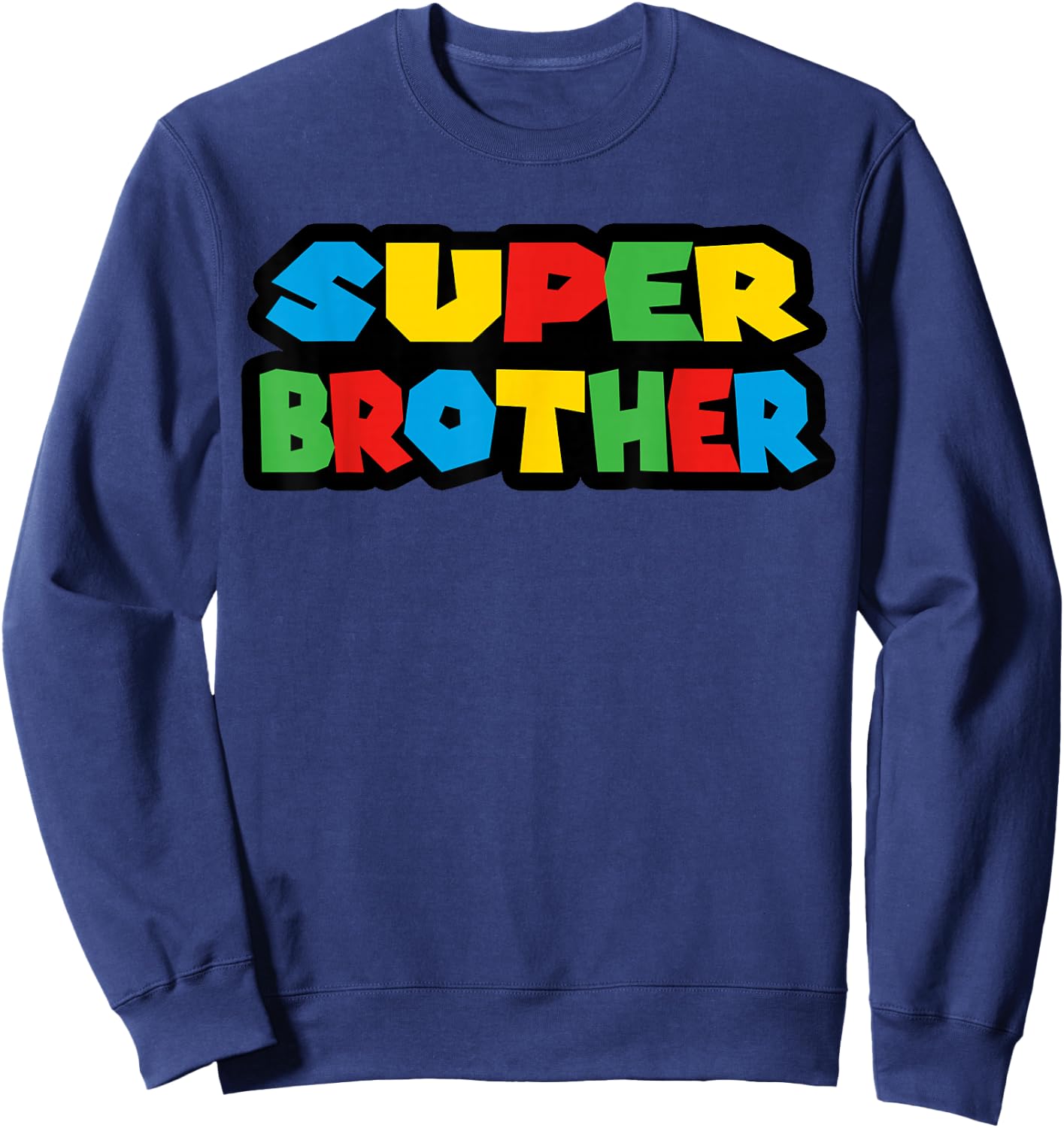 Gamer Super Brother Classic Funny Sweatshirt - Sweatshirt | Navy
