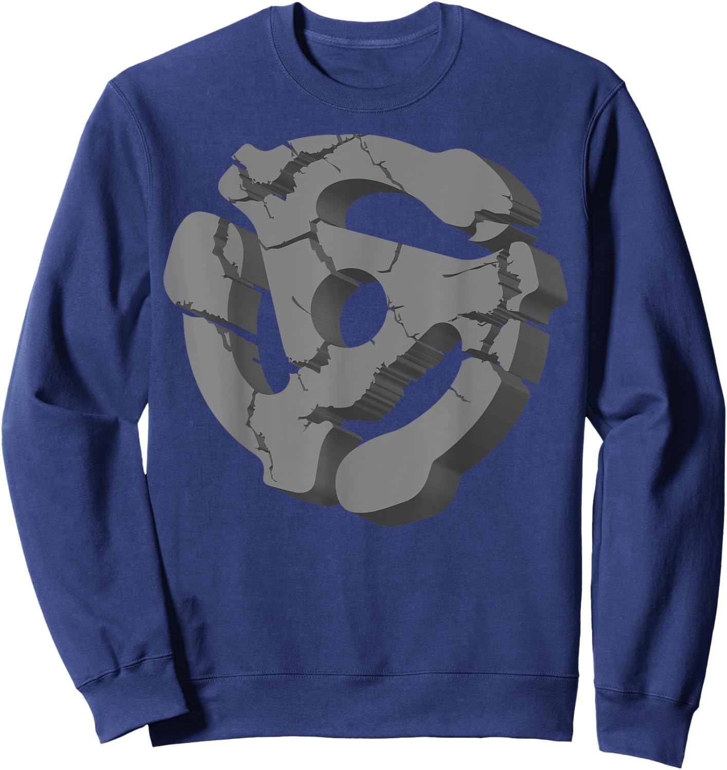 Cool Turntable 45 RPM Adapter For DJ Music Record Nerd Sweatshirt - Sweatshirt | Navy