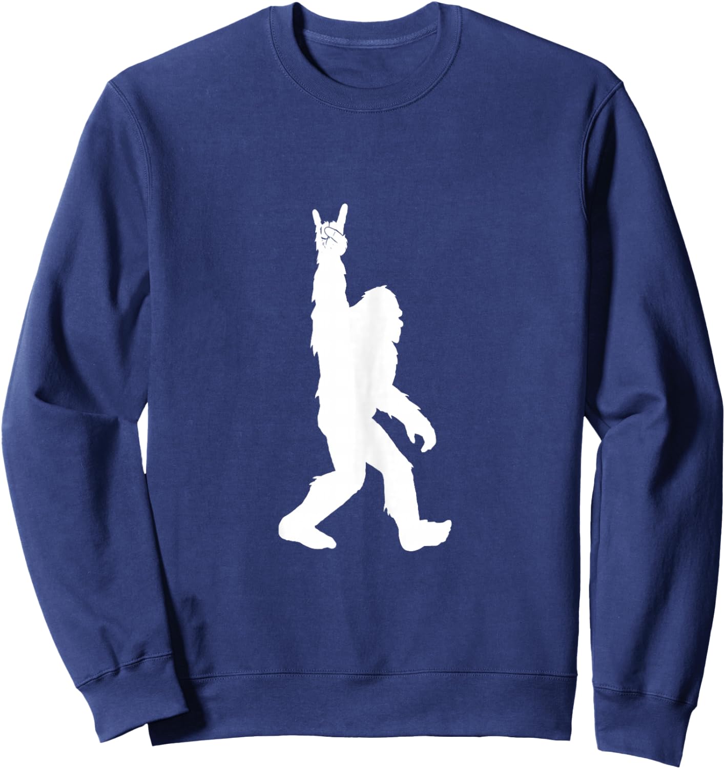 Funny Bigfoot Rock and Roll for Sasquatch Believers Sweatshirt - Sweatshirt | Navy