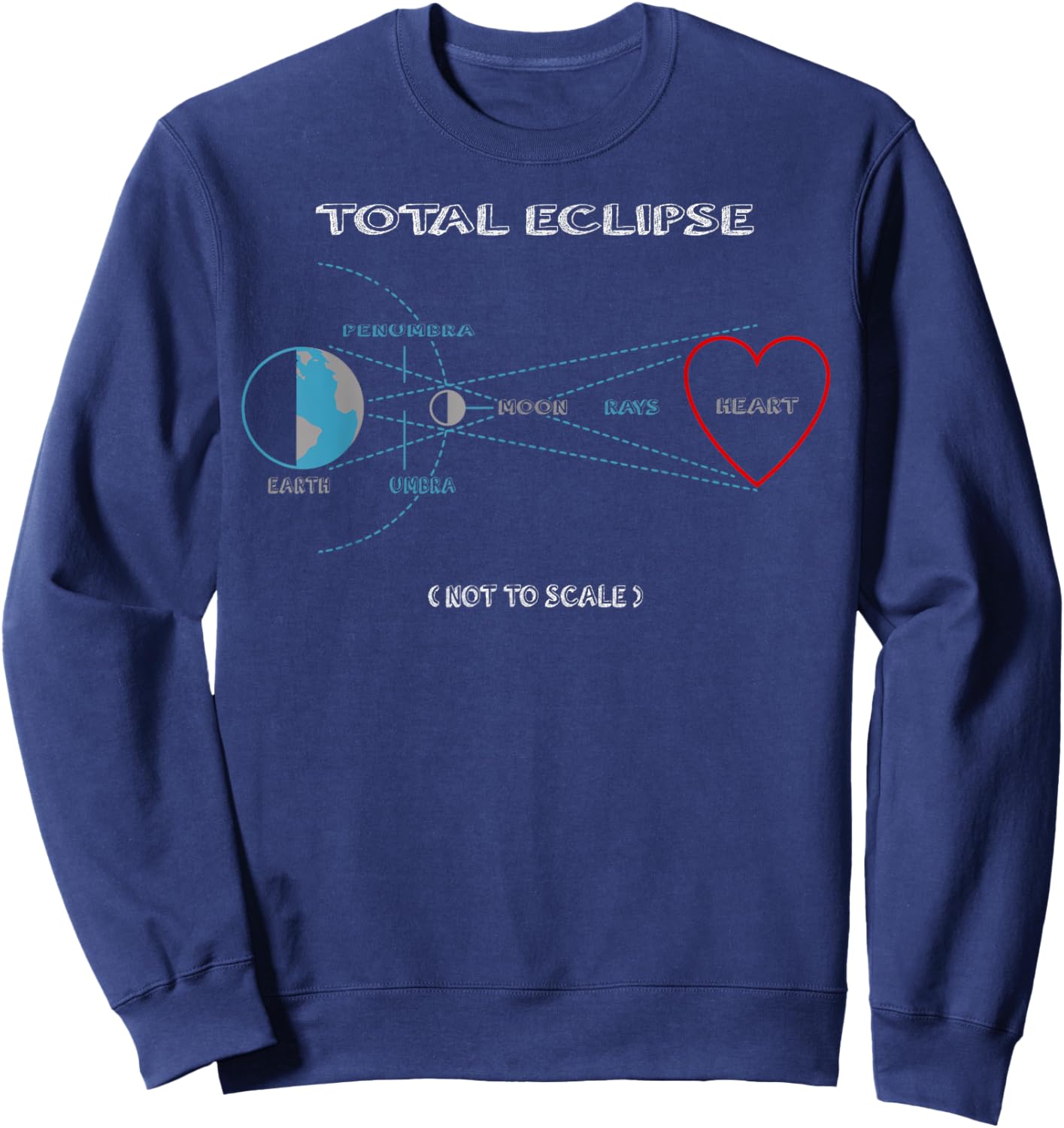 Total Eclipse Of The Heart Love Awesome Gift Sweatshirt - Sweatshirt | Navy