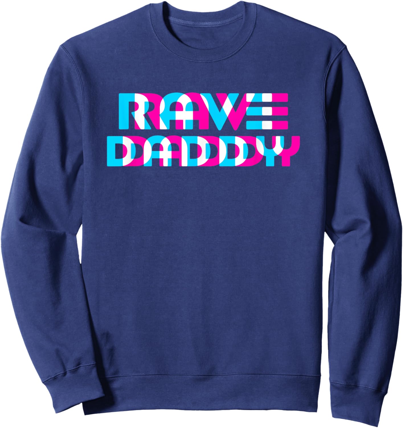 Rave Daddy EDM Music Festival Glitch Sweatshirt - Sweatshirt | Navy